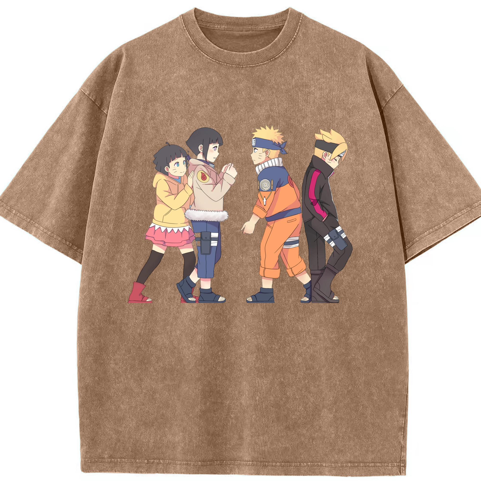 （画像用） NARUTO -ナルト- うずまき ナルト Uzumaki Naruto 綿100% ヴィンテージ風 半袖Tシャツ（フロントプリント）