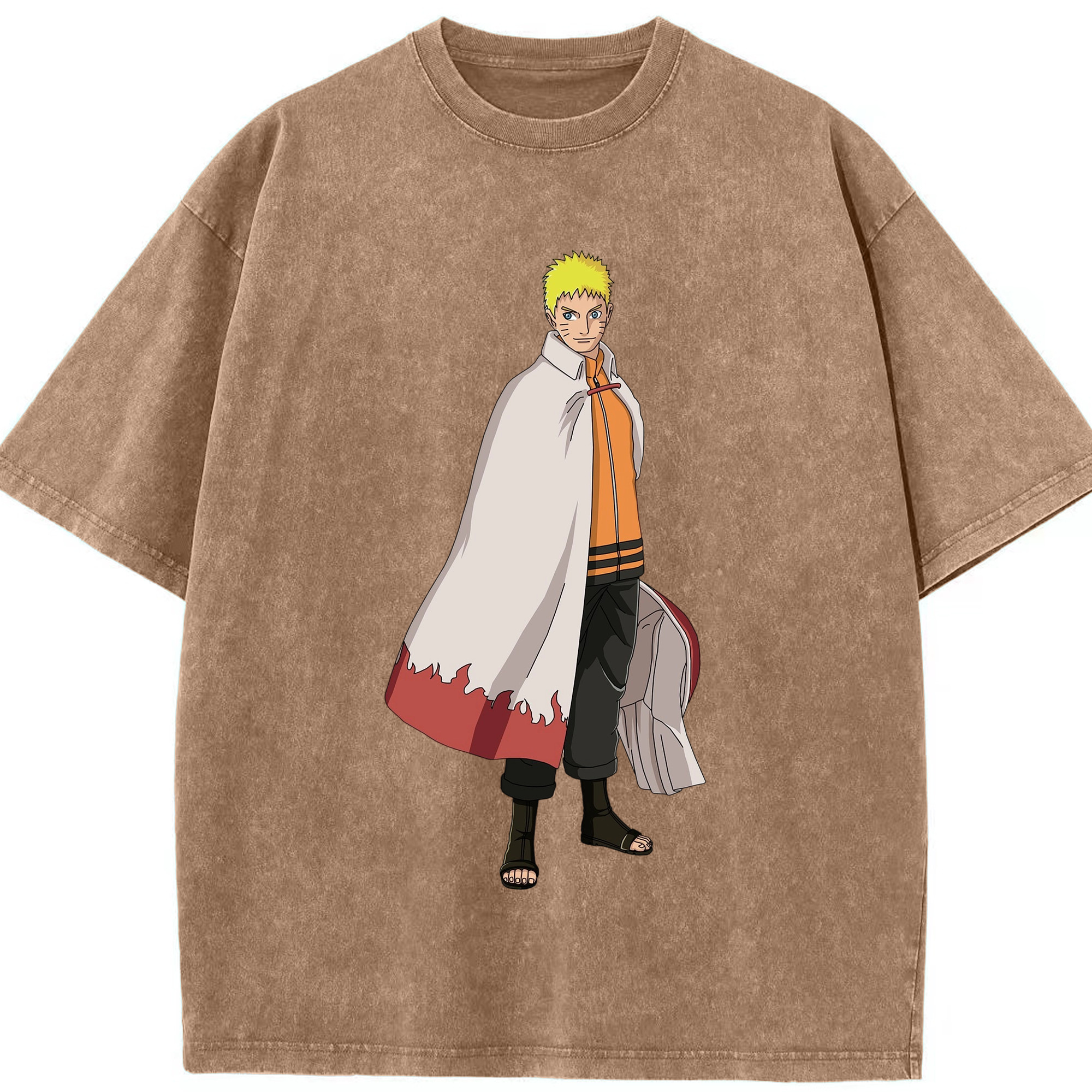 （画像用） NARUTO -ナルト- うずまき ナルト Uzumaki Naruto 綿100% ヴィンテージ風 半袖Tシャツ（フロントプリント）