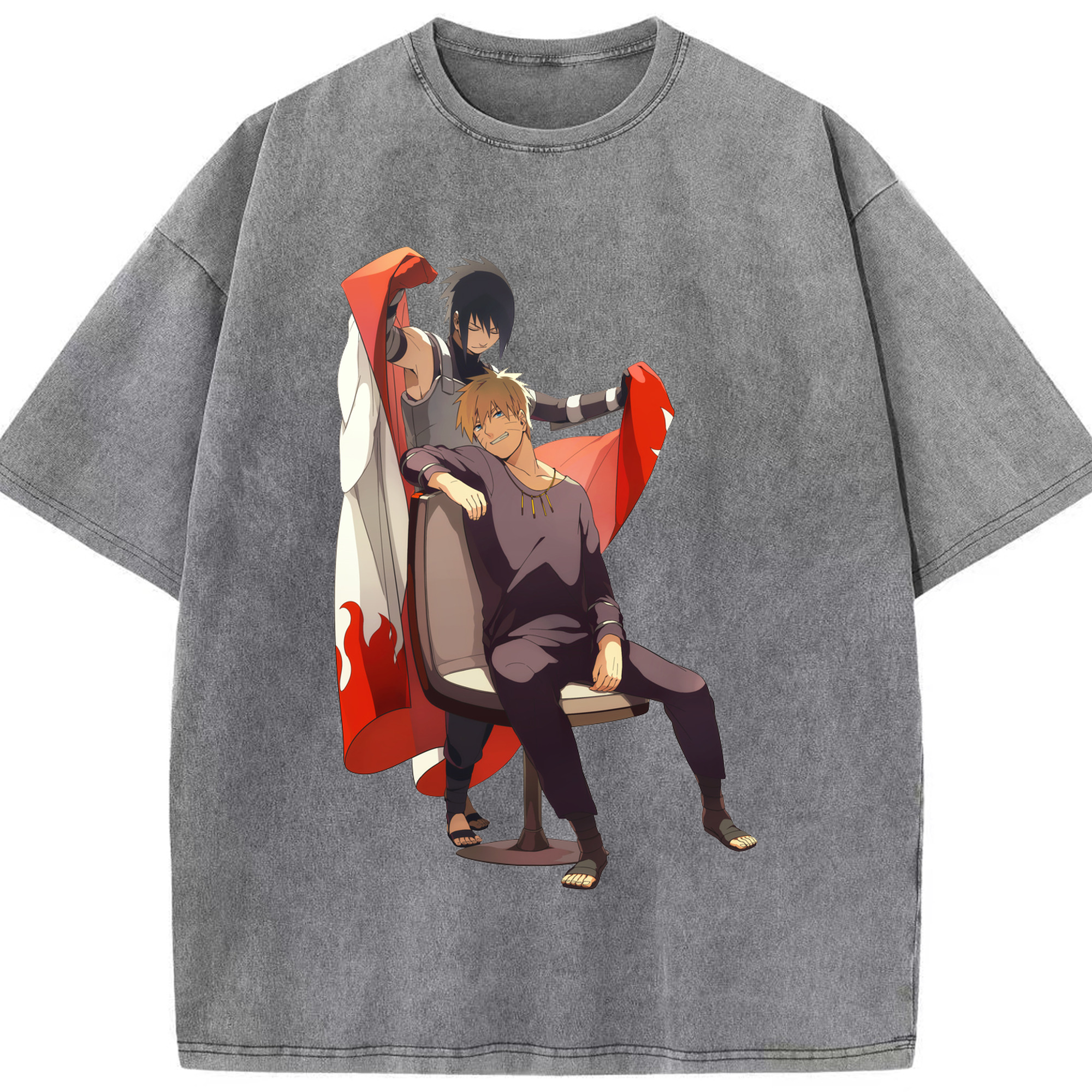 （画像用） NARUTO -ナルト- うずまき ナルト Uzumaki Naruto 綿100% ヴィンテージ風 半袖Tシャツ（フロントプリント）