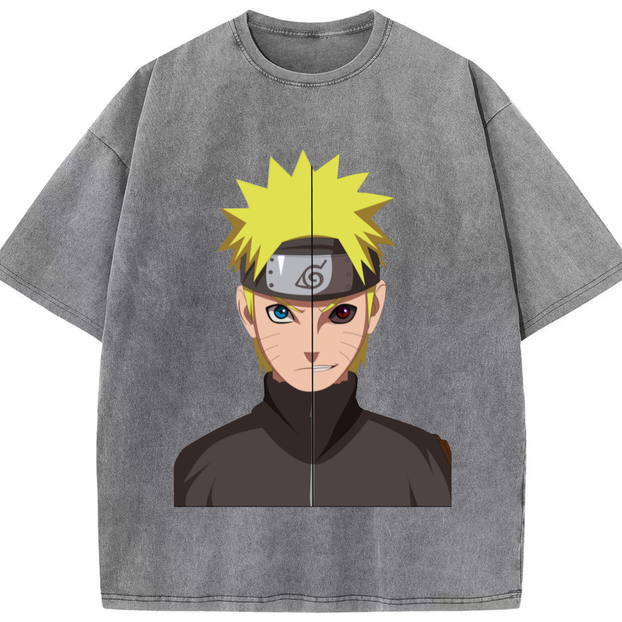 （画像用） NARUTO -ナルト- うずまき ナルト Uzumaki Naruto 綿100% ヴィンテージ風 半袖Tシャツ（フロントプリント）