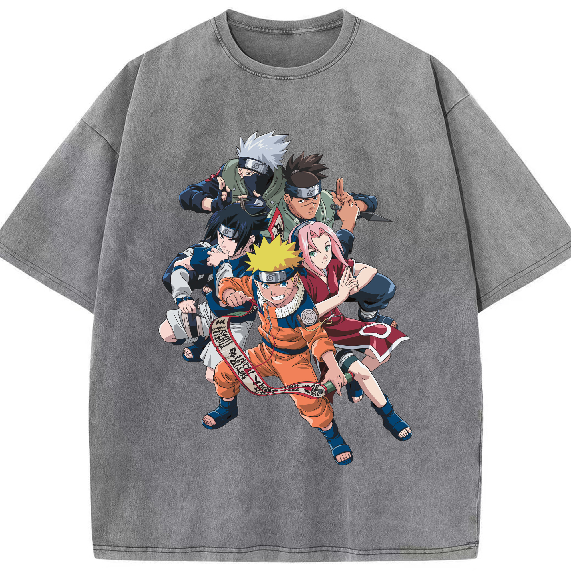 （画像用） NARUTO -ナルト- うずまき ナルト Uzumaki Naruto 綿100% ヴィンテージ風 半袖Tシャツ（フロントプリント）