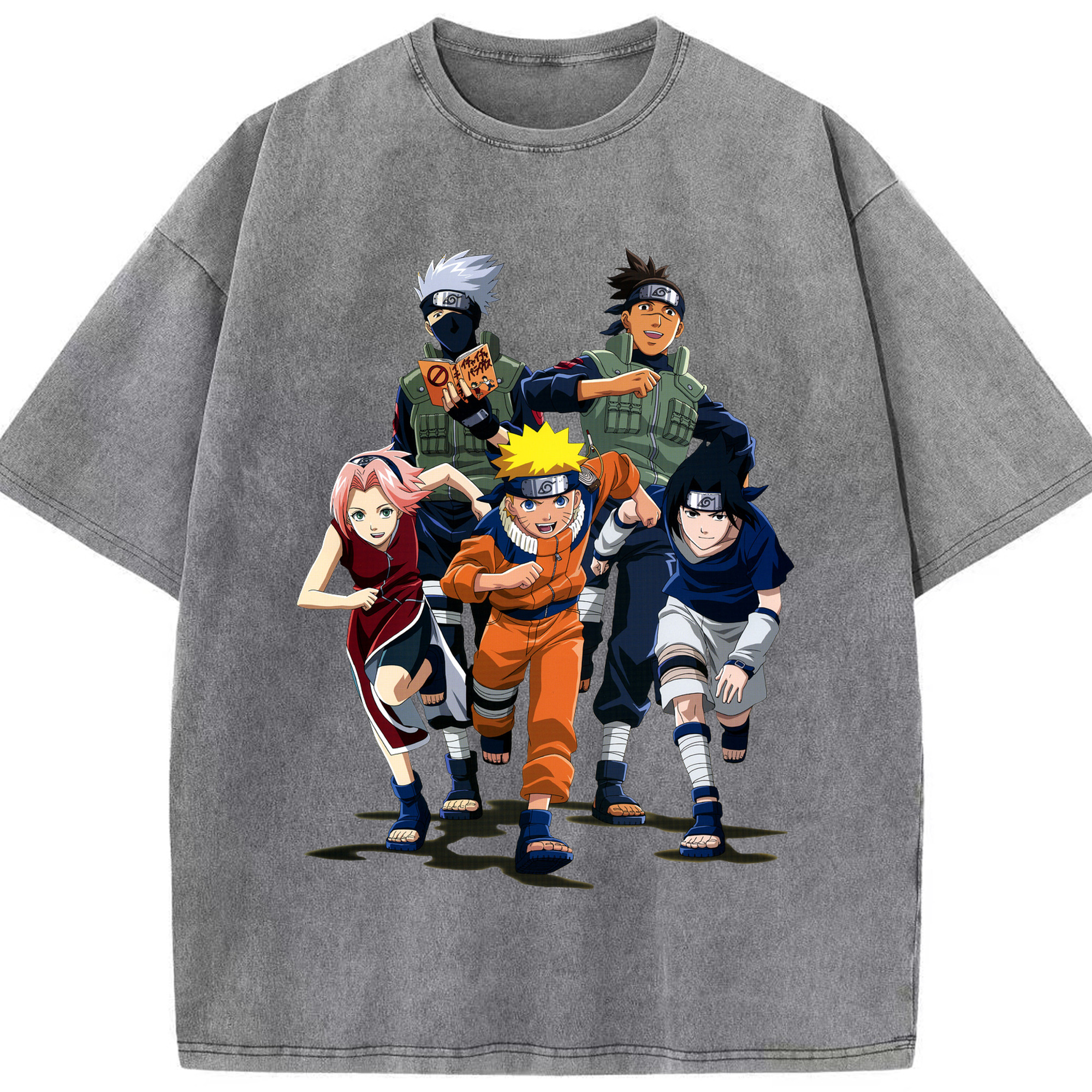 （画像用） NARUTO -ナルト- うずまき ナルト Uzumaki Naruto 綿100% ヴィンテージ風 半袖Tシャツ（フロントプリント）