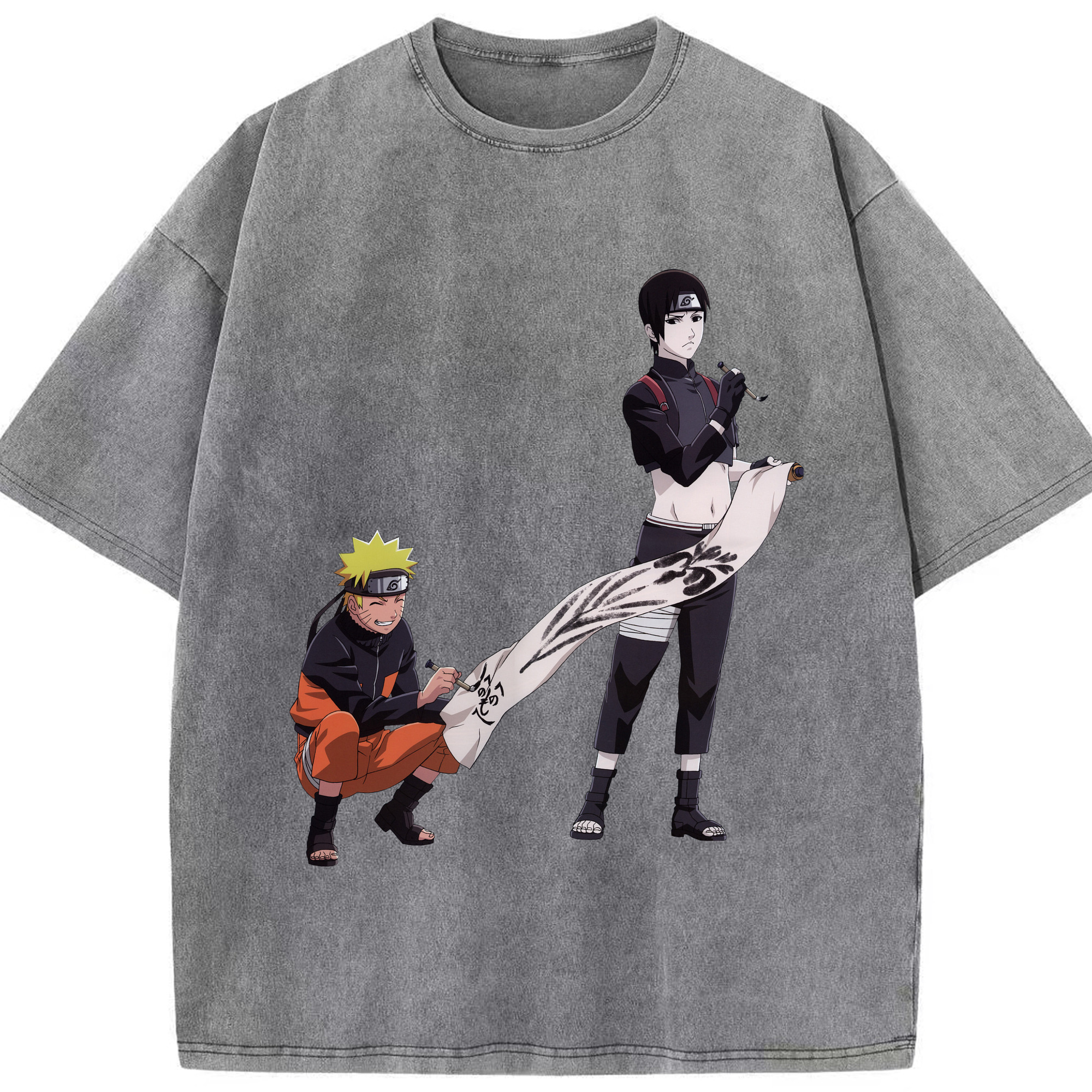 （画像用） NARUTO -ナルト- うずまき ナルト Uzumaki Naruto 綿100% ヴィンテージ風 半袖Tシャツ（フロントプリント）