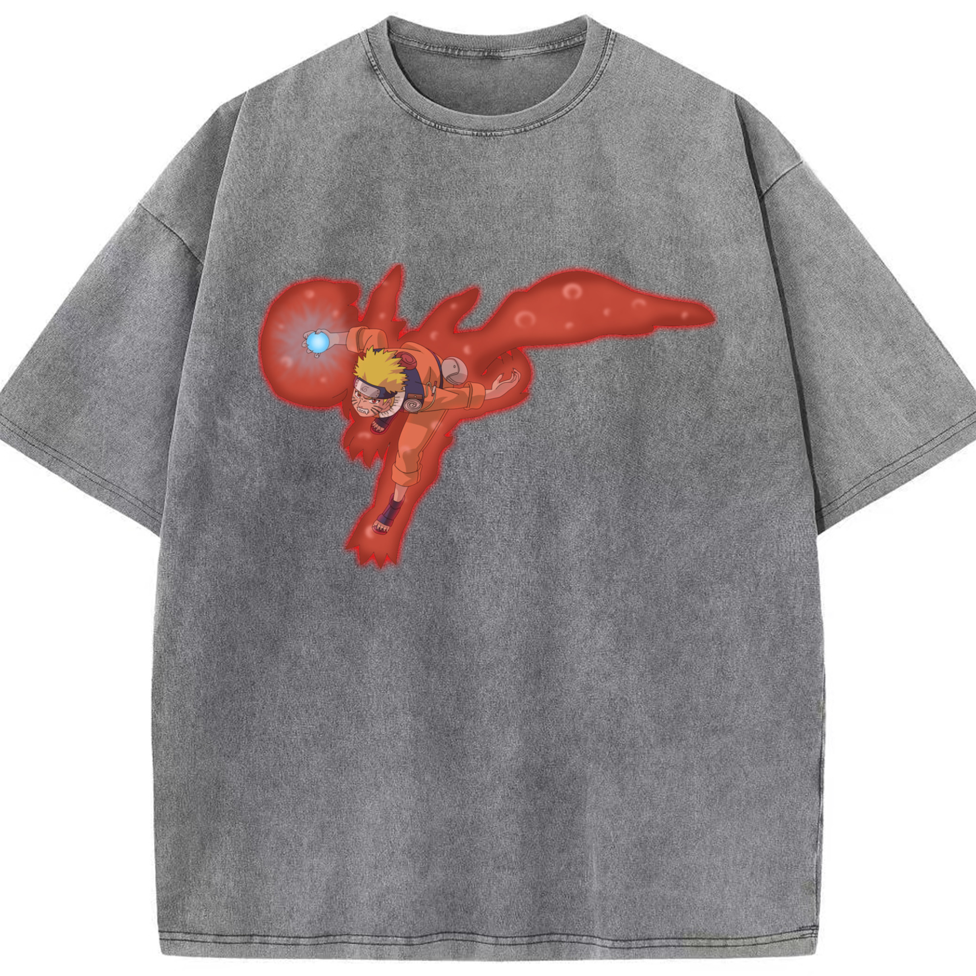 （画像用） NARUTO -ナルト- うずまき ナルト Uzumaki Naruto 綿100% ヴィンテージ風 半袖Tシャツ（フロントプリント）