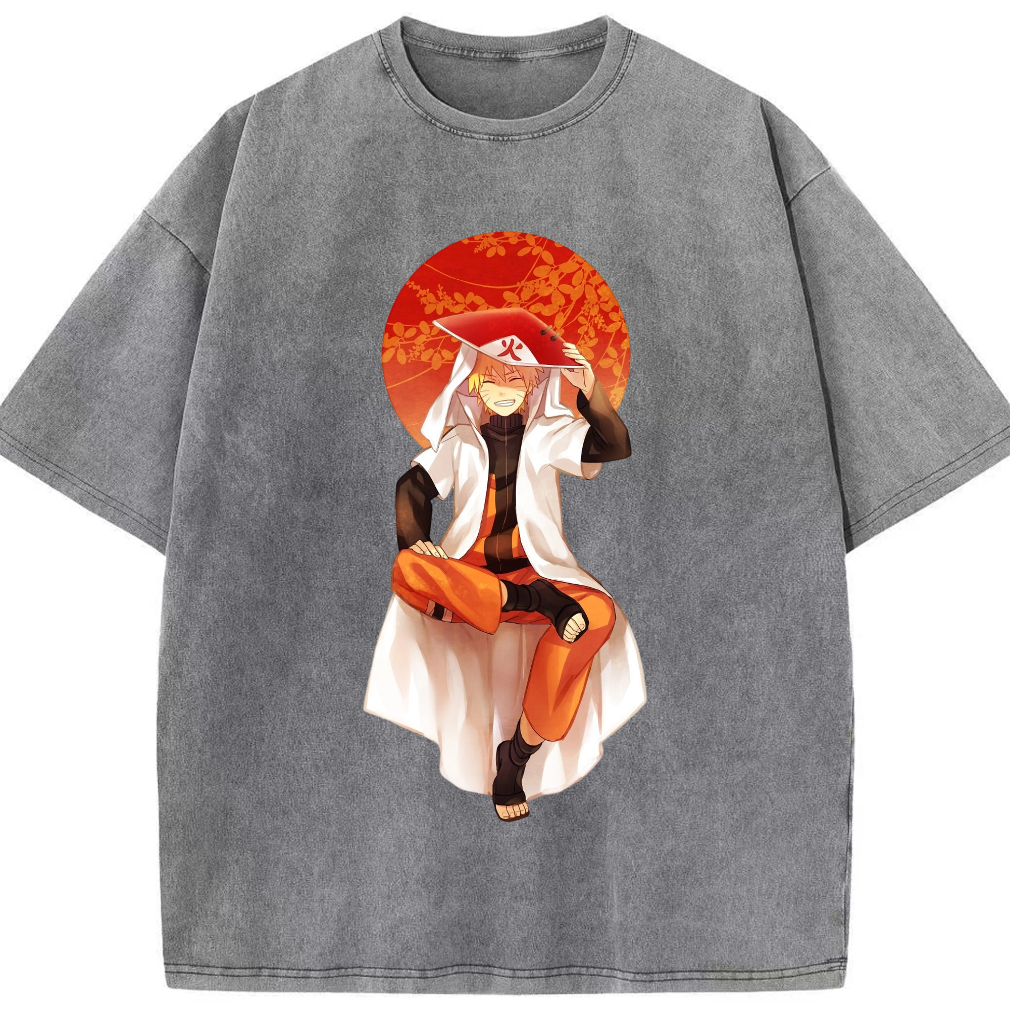 （画像用） NARUTO -ナルト- うずまき ナルト Uzumaki Naruto 綿100% ヴィンテージ風 半袖Tシャツ（フロントプリント）