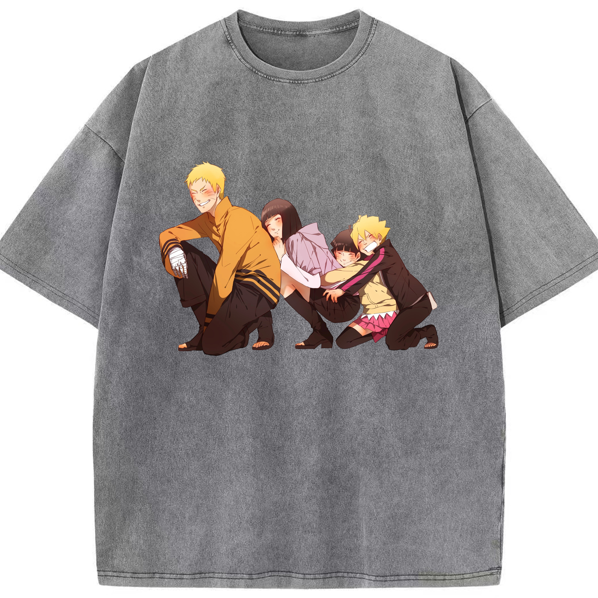 （画像用） NARUTO -ナルト- うずまき ナルト Uzumaki Naruto 綿100% ヴィンテージ風 半袖Tシャツ（フロントプリント）