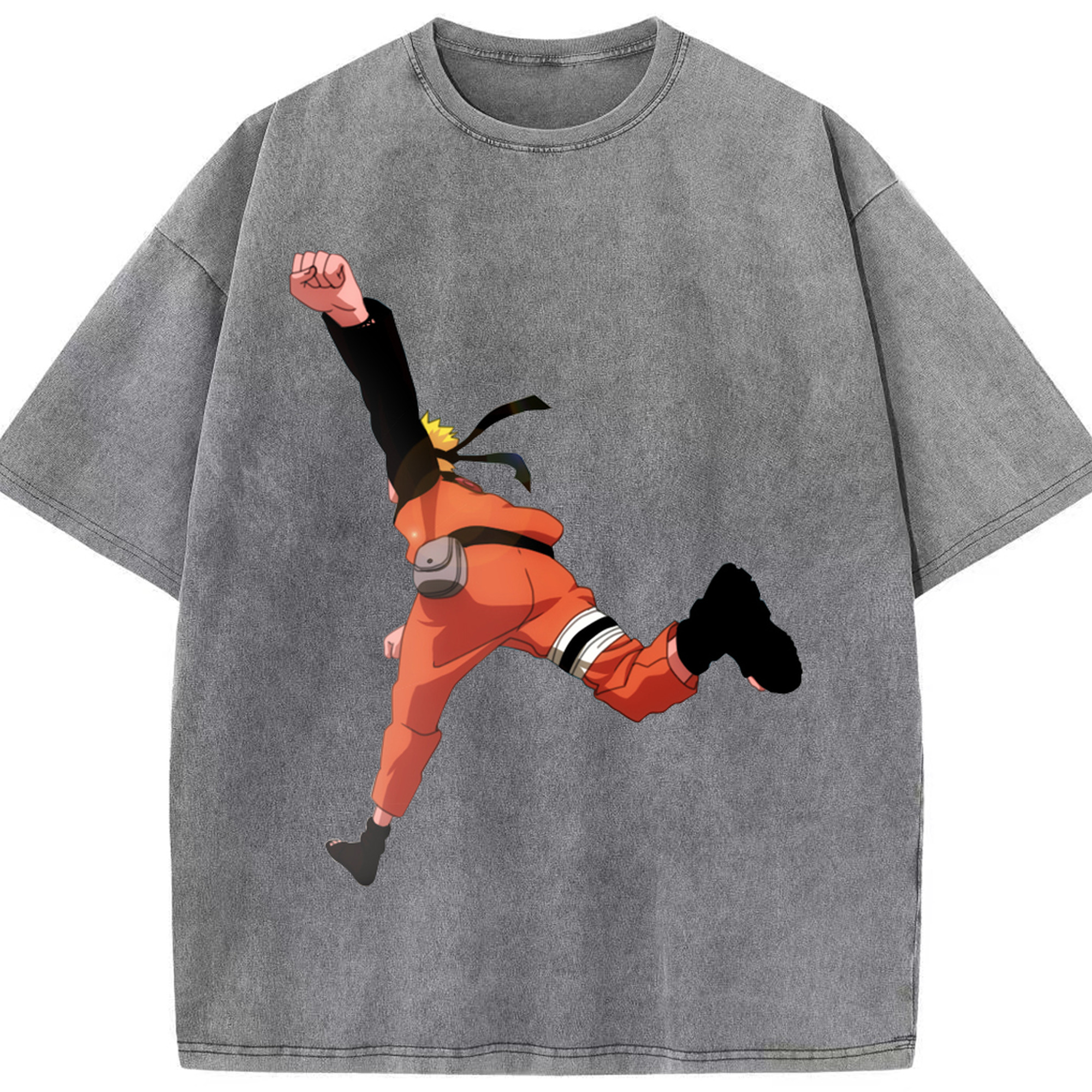 （画像用） NARUTO -ナルト- うずまき ナルト Uzumaki Naruto 綿100% ヴィンテージ風 半袖Tシャツ（フロントプリント）