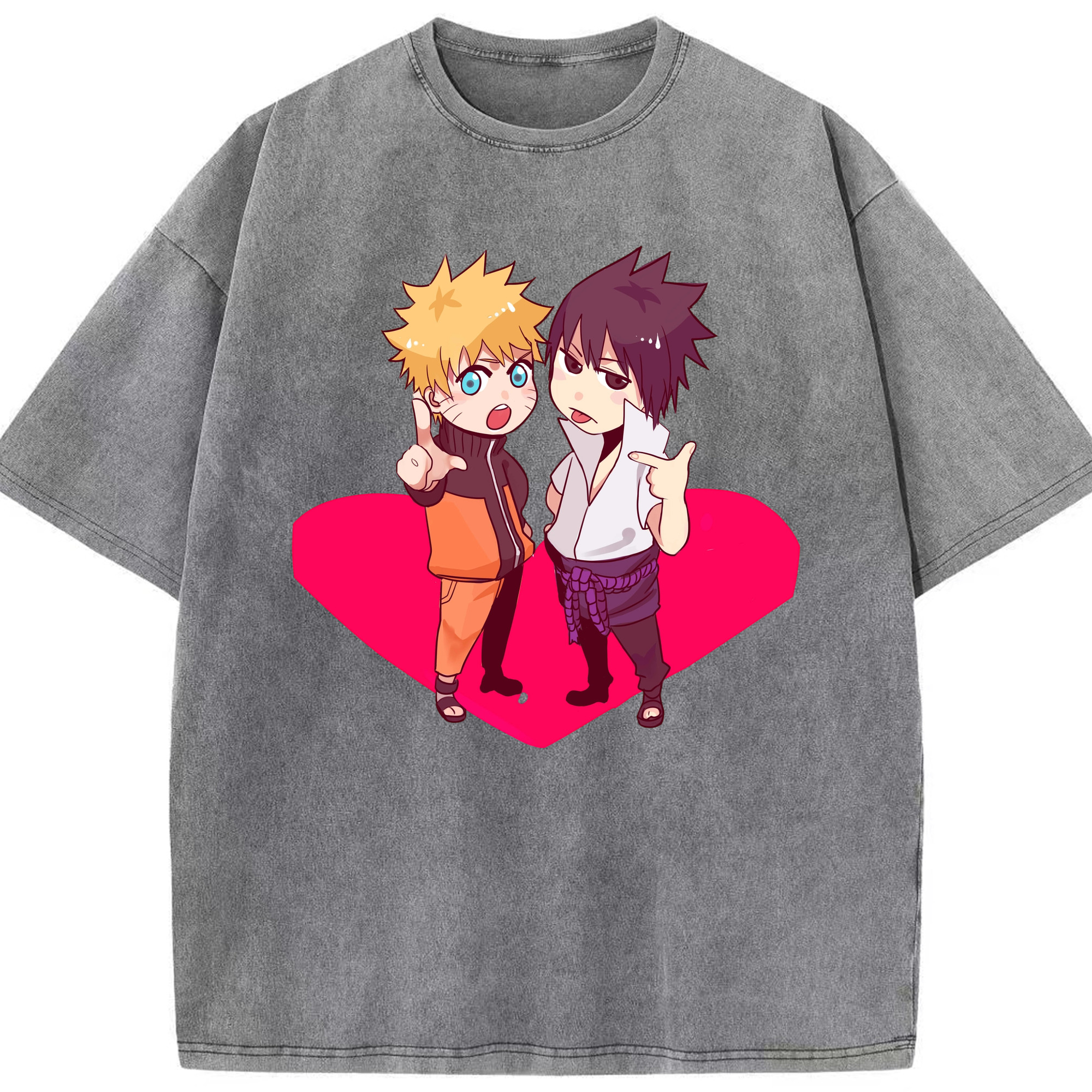 （画像用） NARUTO -ナルト- うずまき ナルト Uzumaki Naruto 綿100% ヴィンテージ風 半袖Tシャツ（フロントプリント）