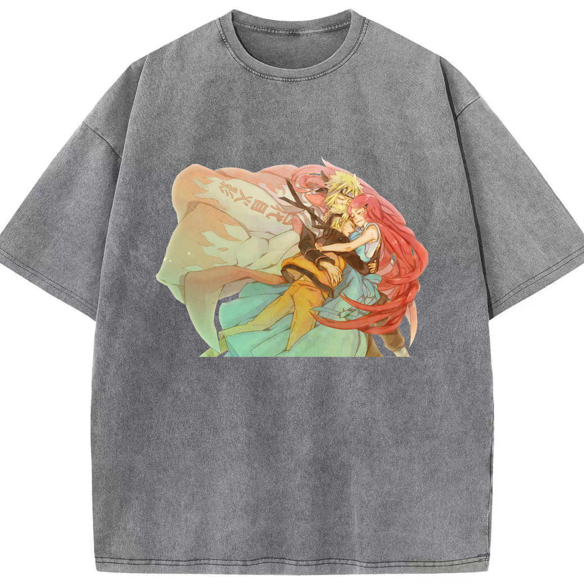 （画像用） NARUTO -ナルト- うずまき ナルト Uzumaki Naruto 綿100% ヴィンテージ風 半袖Tシャツ（フロントプリント）