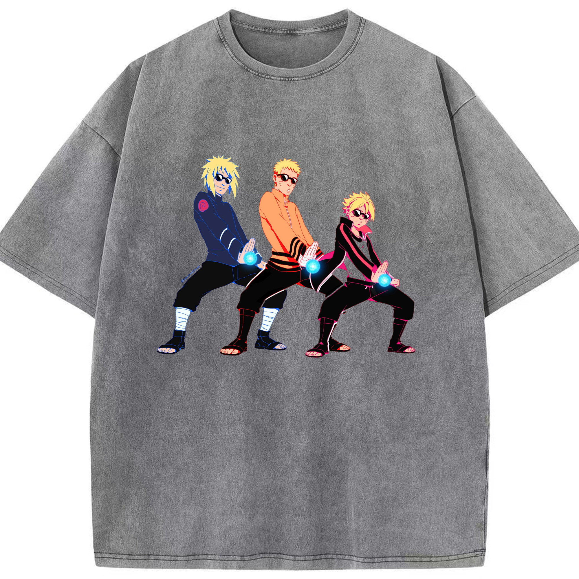 （画像用） NARUTO -ナルト- うずまき ナルト Uzumaki Naruto 綿100% ヴィンテージ風 半袖Tシャツ（フロントプリント）