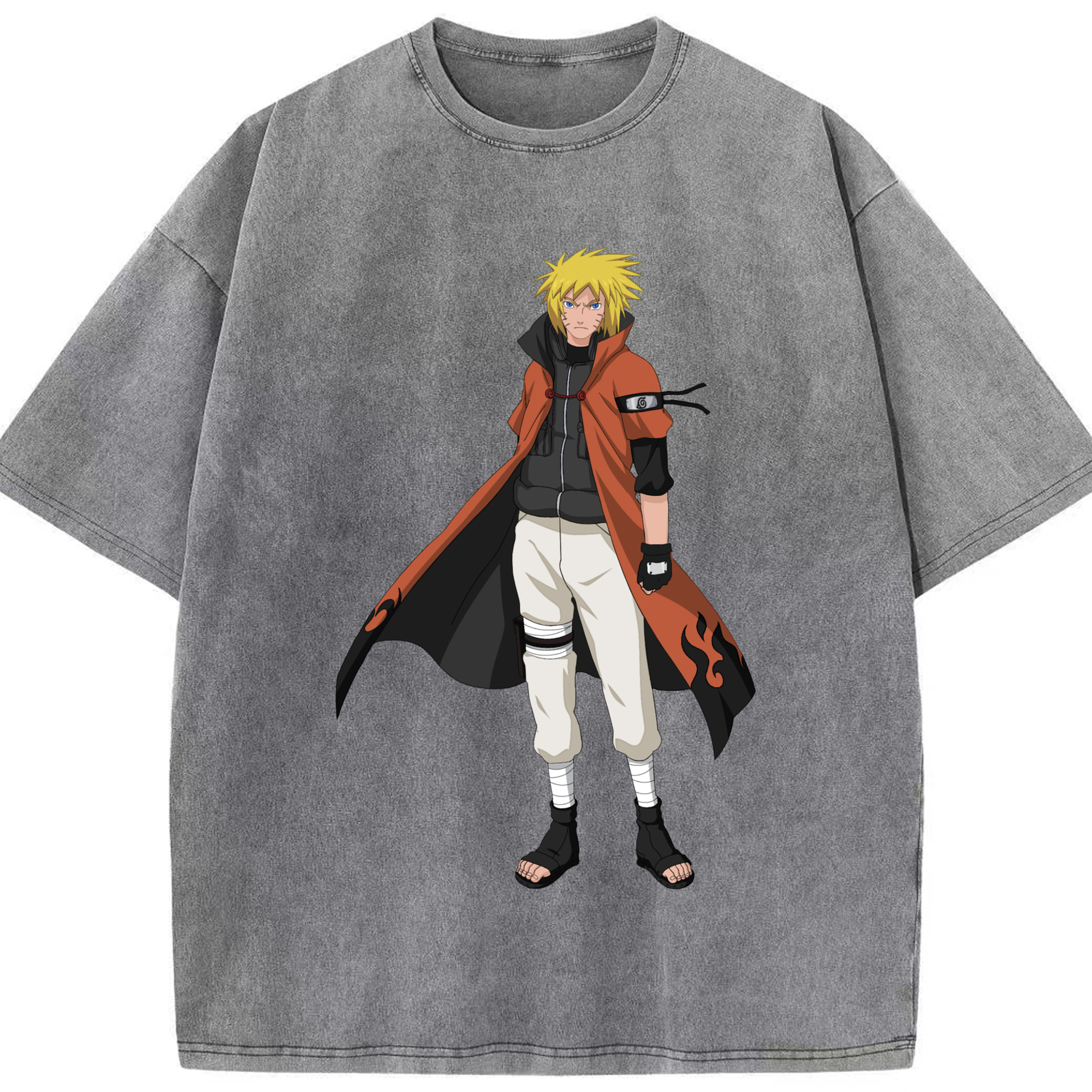 （画像用） NARUTO -ナルト- うずまき ナルト Uzumaki Naruto 綿100% ヴィンテージ風 半袖Tシャツ（フロントプリント）