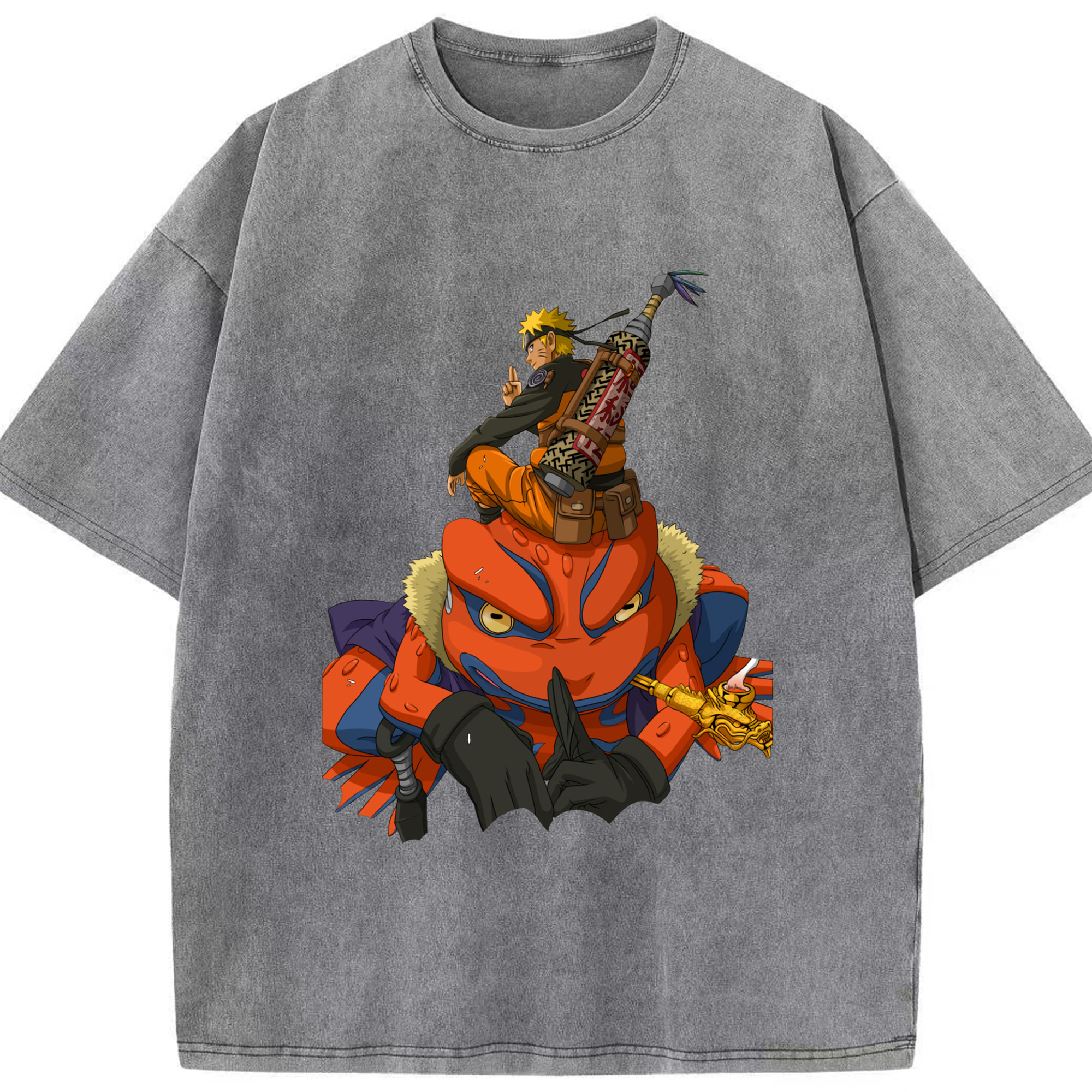 （画像用） NARUTO -ナルト- うずまき ナルト Uzumaki Naruto 綿100% ヴィンテージ風 半袖Tシャツ（フロントプリント）