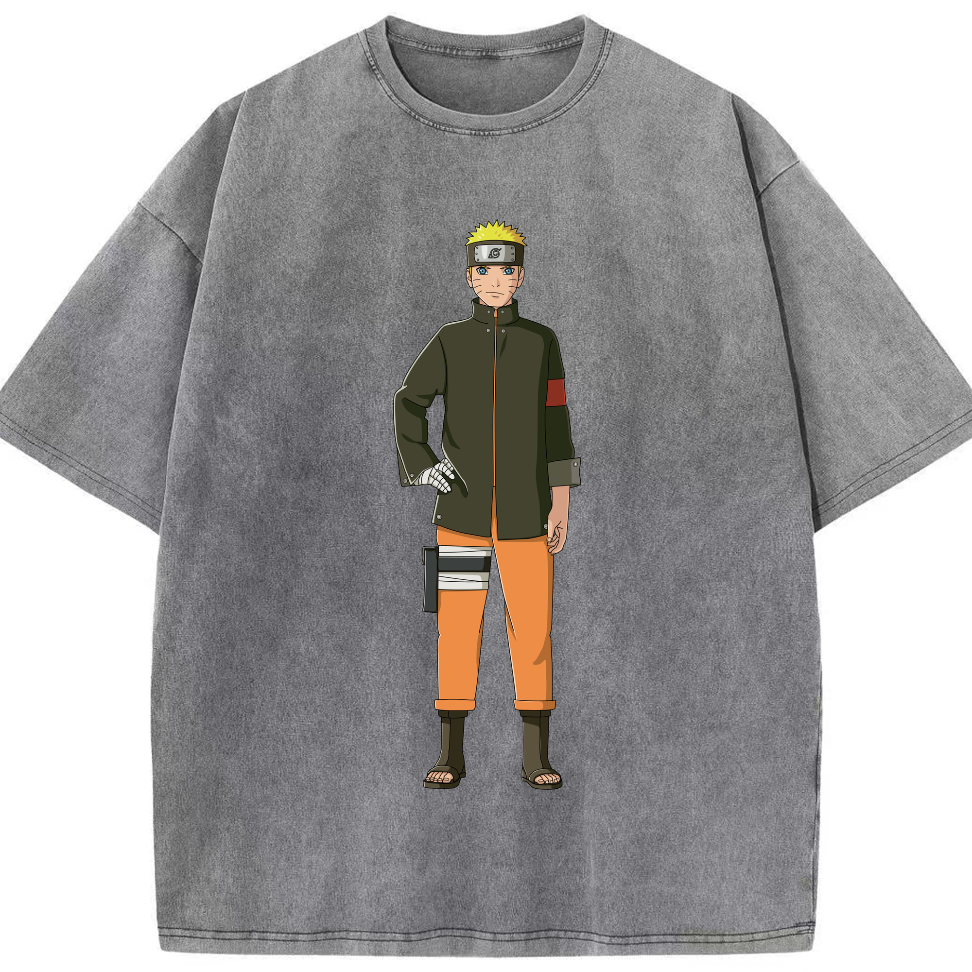 （画像用） NARUTO -ナルト- うずまき ナルト Uzumaki Naruto 綿100% ヴィンテージ風 半袖Tシャツ（フロントプリント）