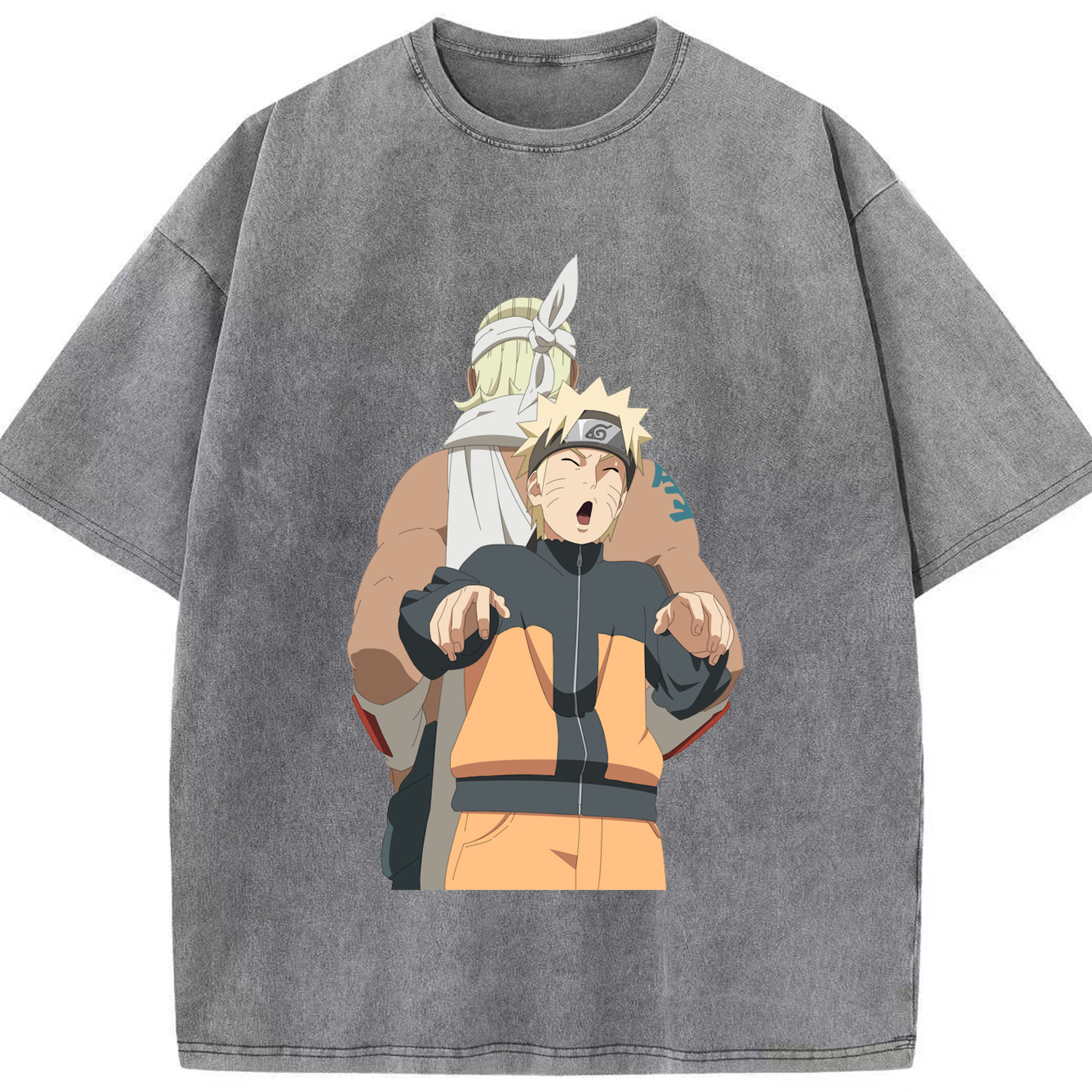 （画像用） NARUTO -ナルト- うずまき ナルト Uzumaki Naruto 綿100% ヴィンテージ風 半袖Tシャツ（フロントプリント）