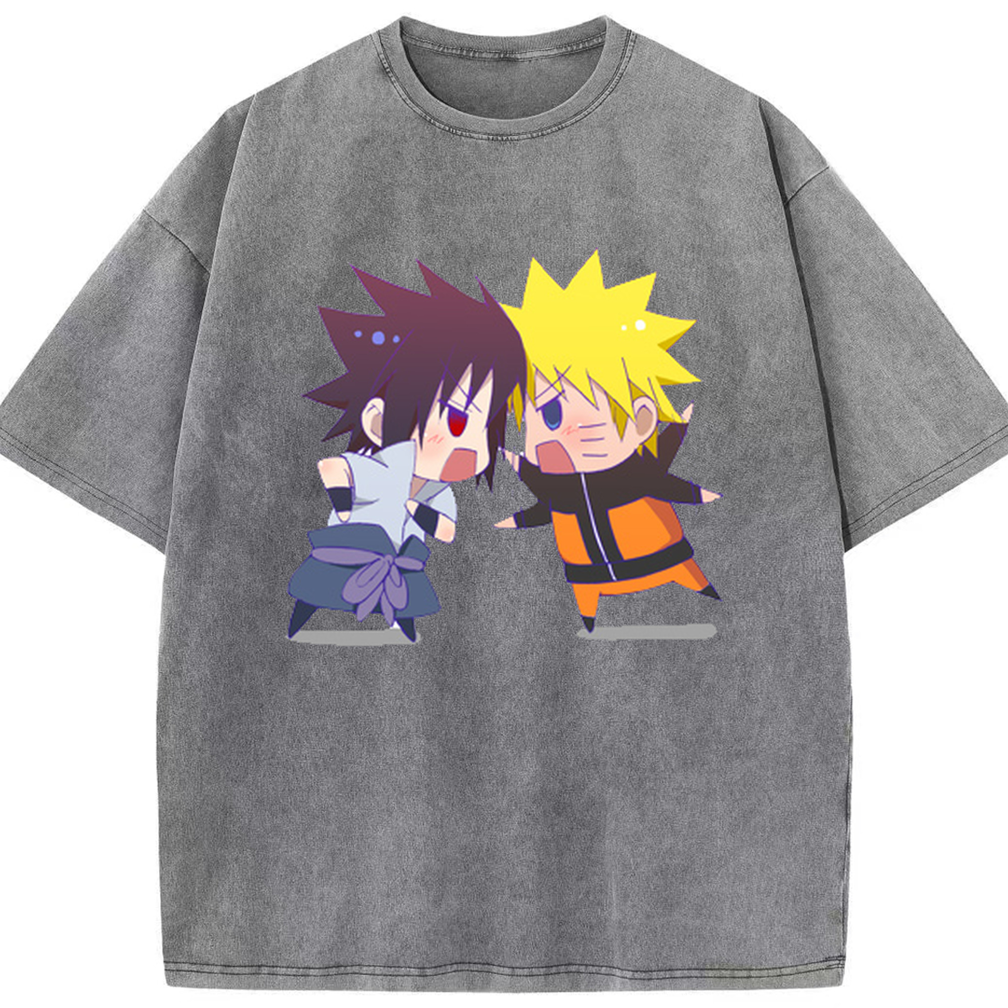 （画像用） NARUTO -ナルト- うずまき ナルト Uzumaki Naruto 綿100% ヴィンテージ風 半袖Tシャツ（フロントプリント）