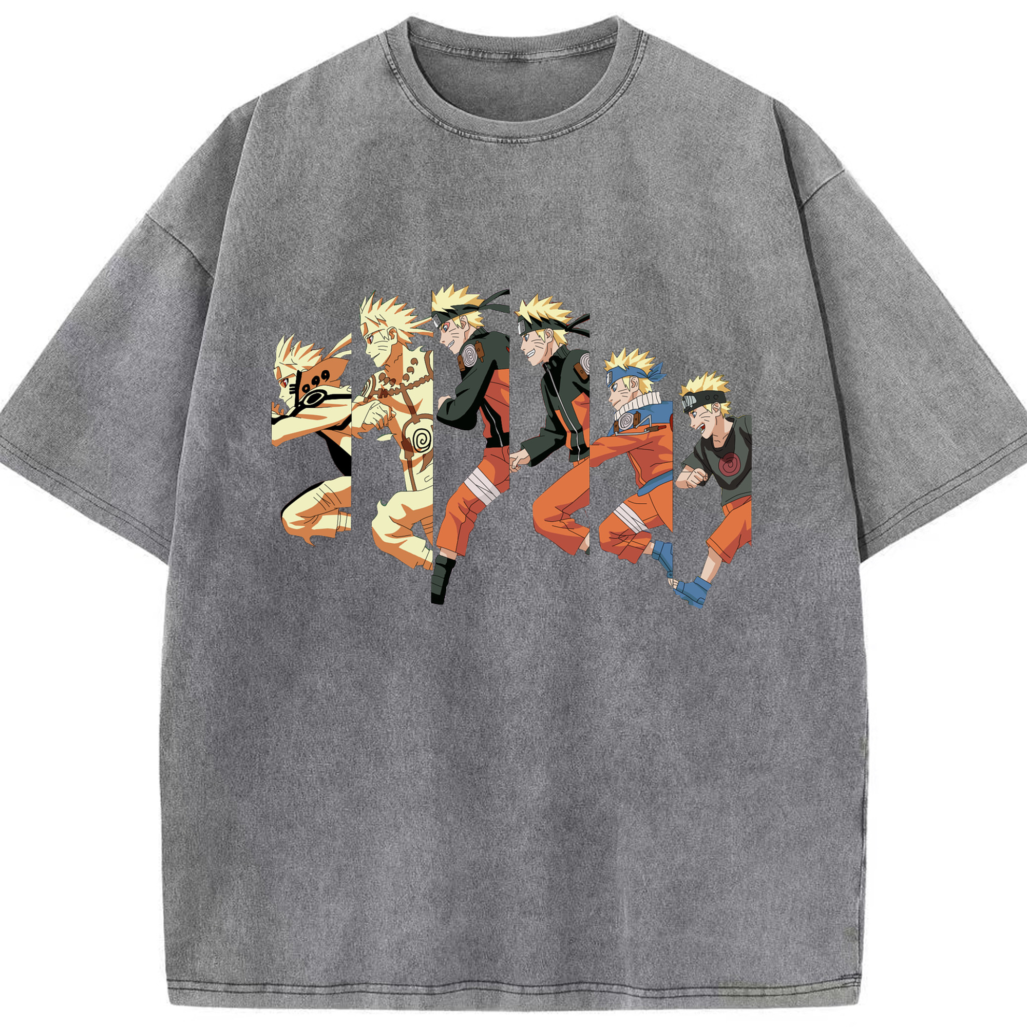 （画像用） NARUTO -ナルト- うずまき ナルト Uzumaki Naruto 綿100% ヴィンテージ風 半袖Tシャツ（フロントプリント）