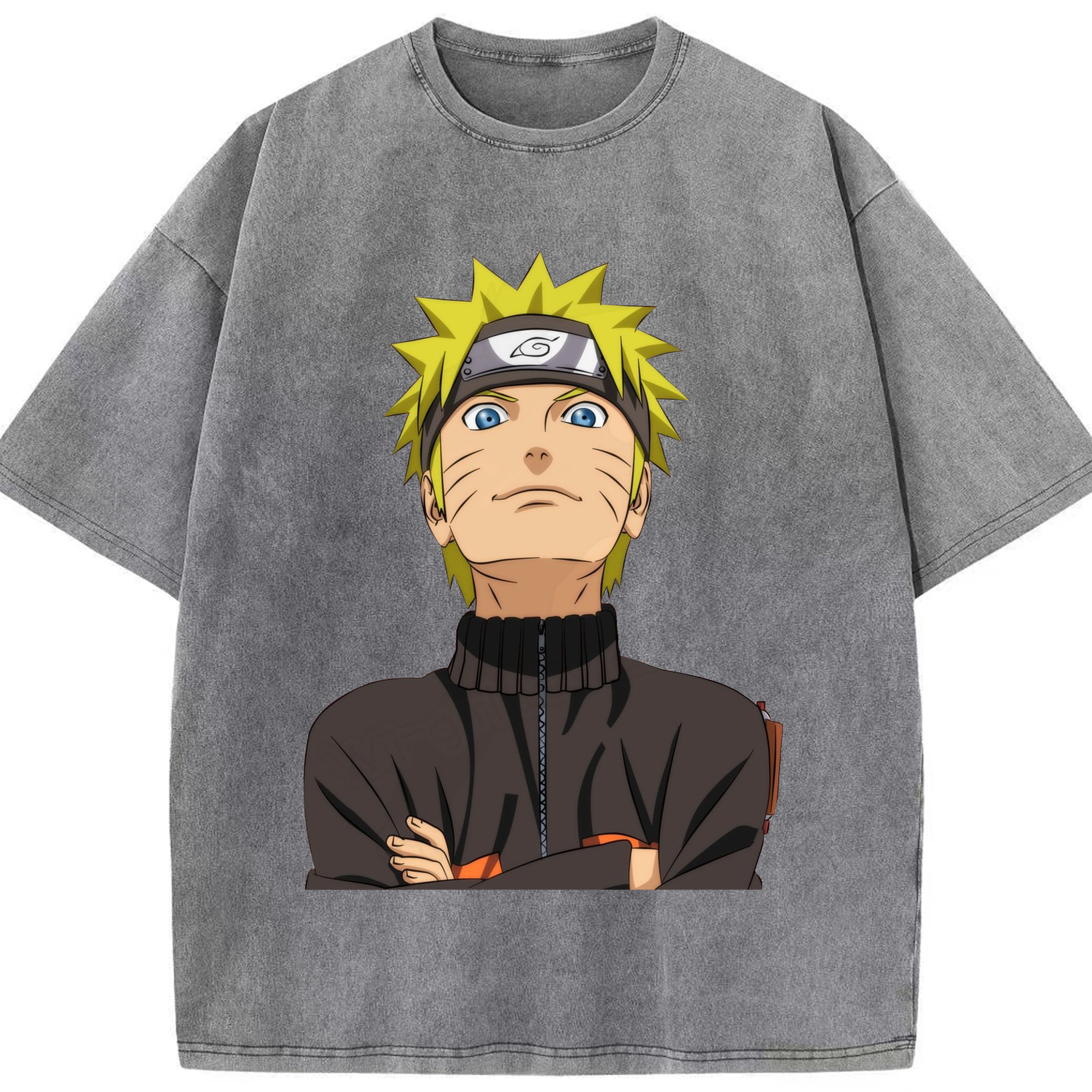 （画像用） NARUTO -ナルト- うずまき ナルト Uzumaki Naruto 綿100% ヴィンテージ風 半袖Tシャツ（フロントプリント）