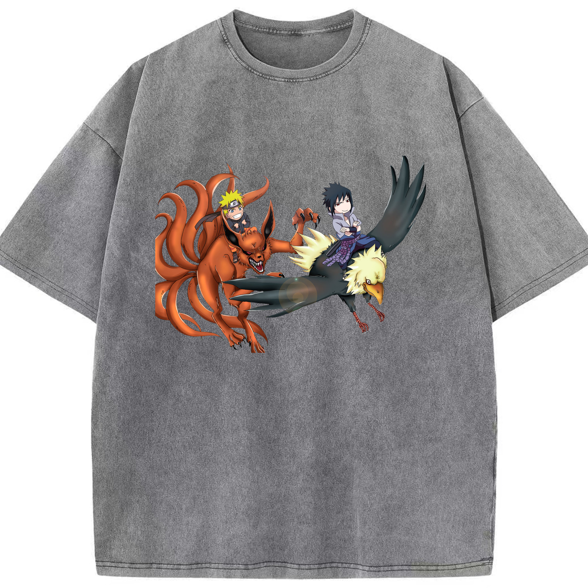 （画像用） NARUTO -ナルト- うずまき ナルト Uzumaki Naruto 綿100% ヴィンテージ風 半袖Tシャツ（フロントプリント）