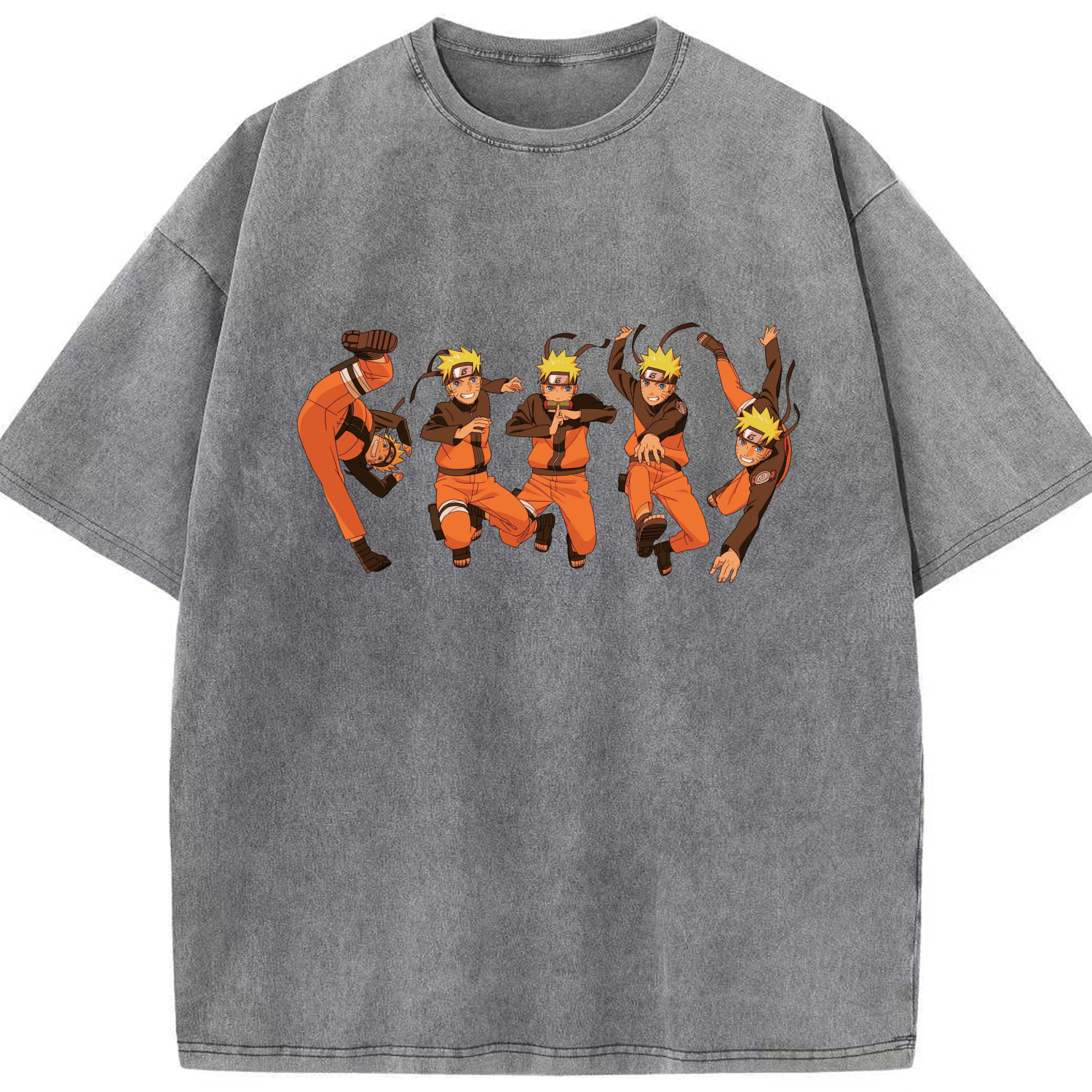 （画像用） NARUTO -ナルト- うずまき ナルト Uzumaki Naruto 綿100% ヴィンテージ風 半袖Tシャツ（フロントプリント）