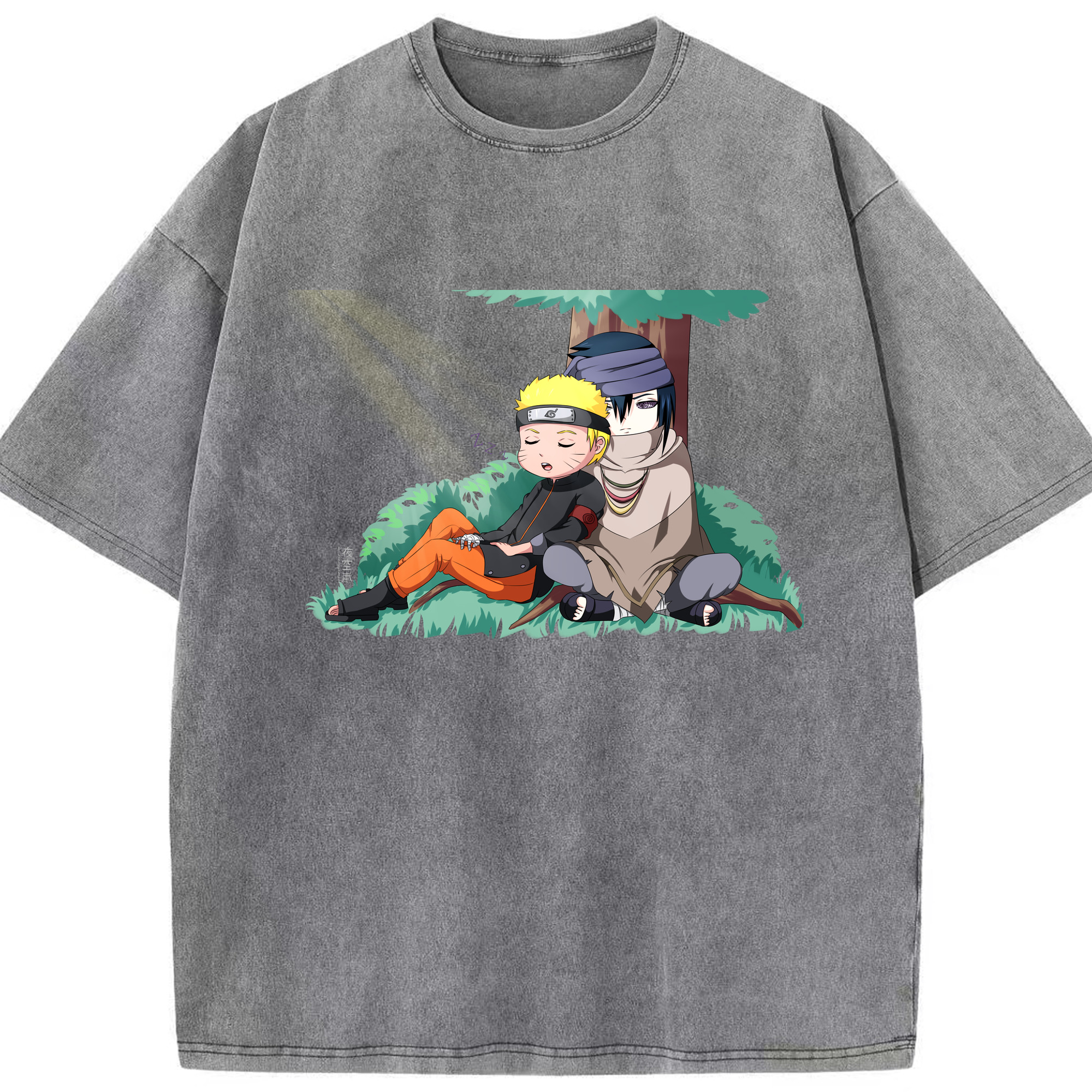 （画像用） NARUTO -ナルト- うずまき ナルト Uzumaki Naruto 綿100% ヴィンテージ風 半袖Tシャツ（フロントプリント）