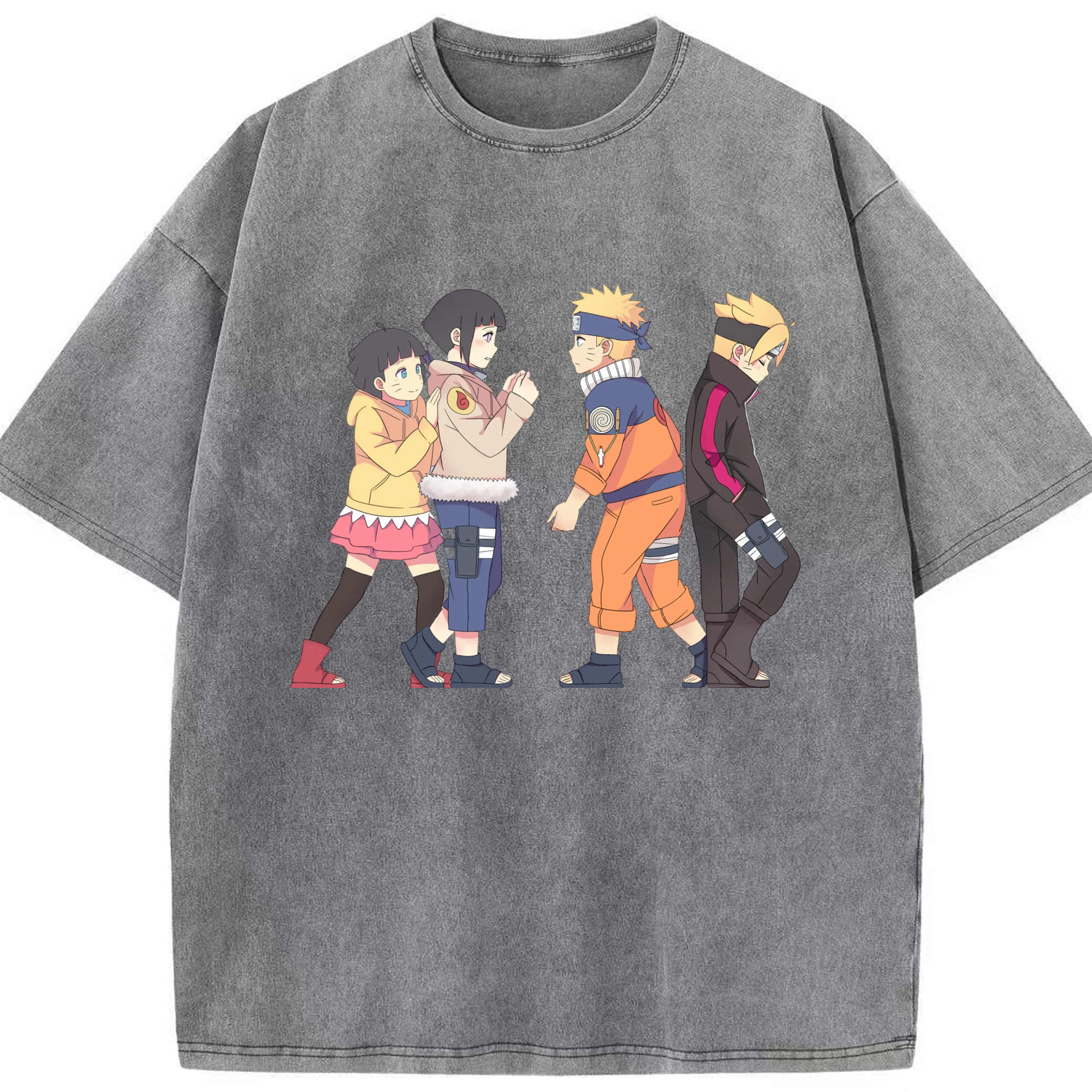 （画像用） NARUTO -ナルト- うずまき ナルト Uzumaki Naruto 綿100% ヴィンテージ風 半袖Tシャツ（フロントプリント）