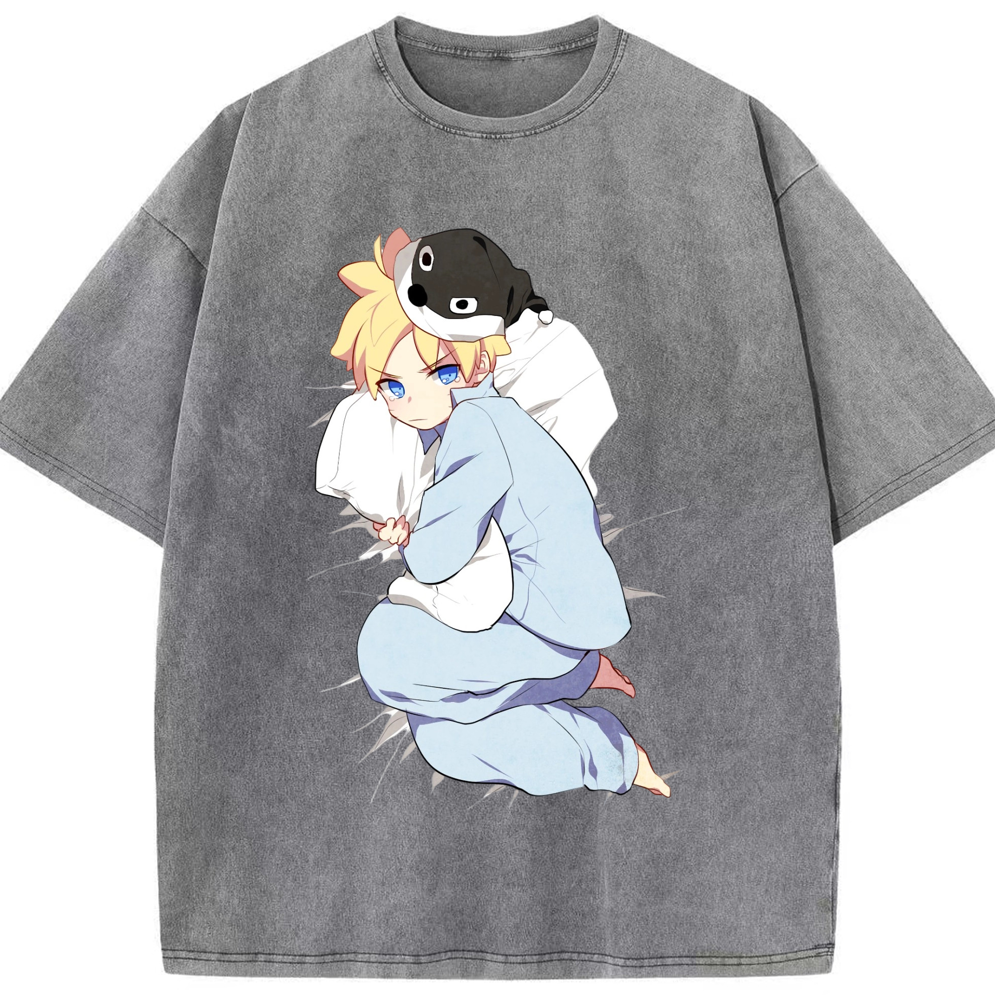 （画像用） NARUTO -ナルト- うずまき ナルト Uzumaki Naruto 綿100% ヴィンテージ風 半袖Tシャツ（フロントプリント）