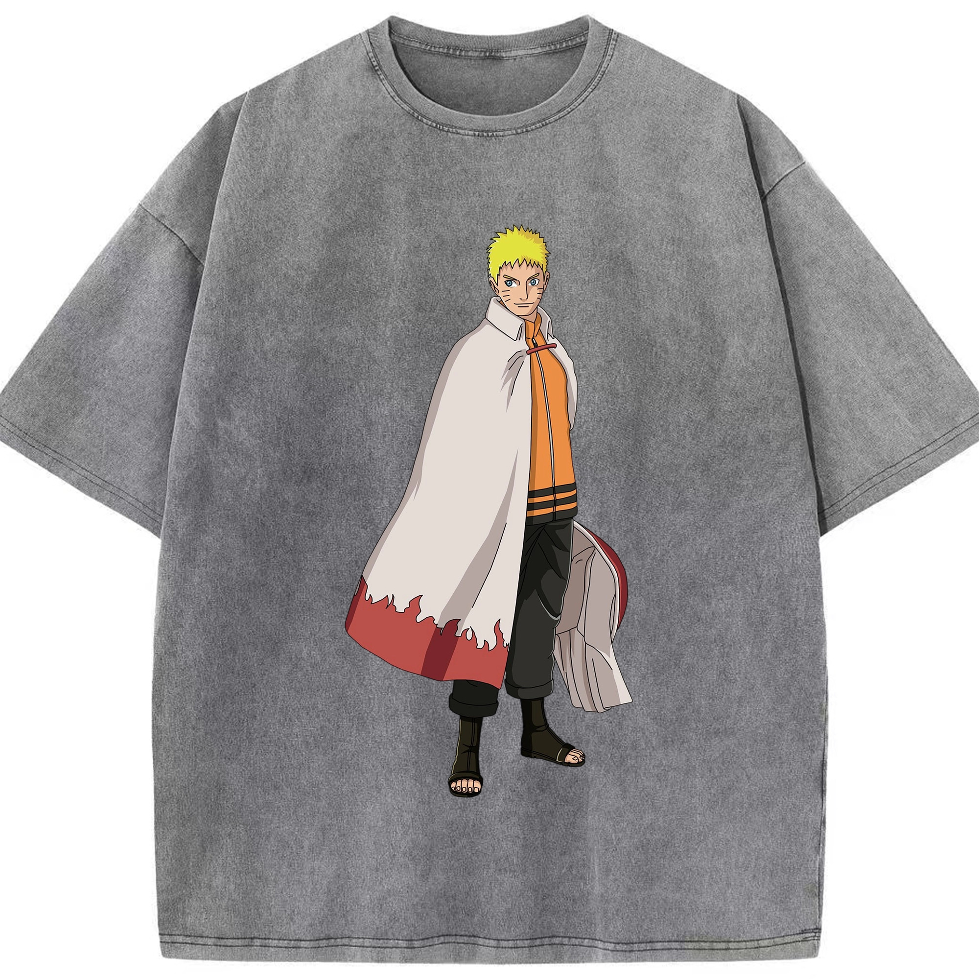 （画像用） NARUTO -ナルト- うずまき ナルト Uzumaki Naruto 綿100% ヴィンテージ風 半袖Tシャツ（フロントプリント）