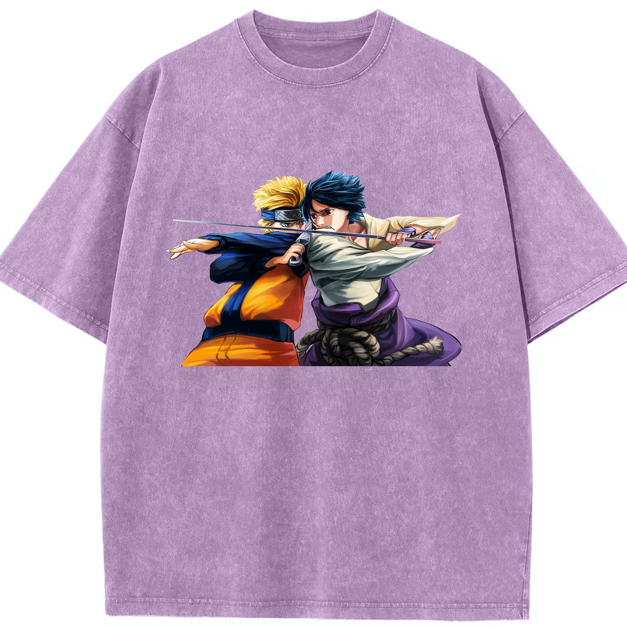 （画像用） NARUTO -ナルト- うずまき ナルト Uzumaki Naruto 綿100% ヴィンテージ風 半袖Tシャツ（フロントプリント）