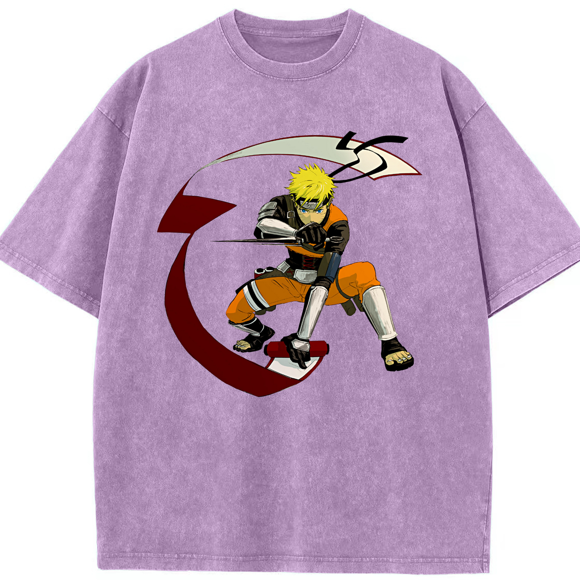 （画像用） NARUTO -ナルト- うずまき ナルト Uzumaki Naruto 綿100% ヴィンテージ風 半袖Tシャツ（フロントプリント）