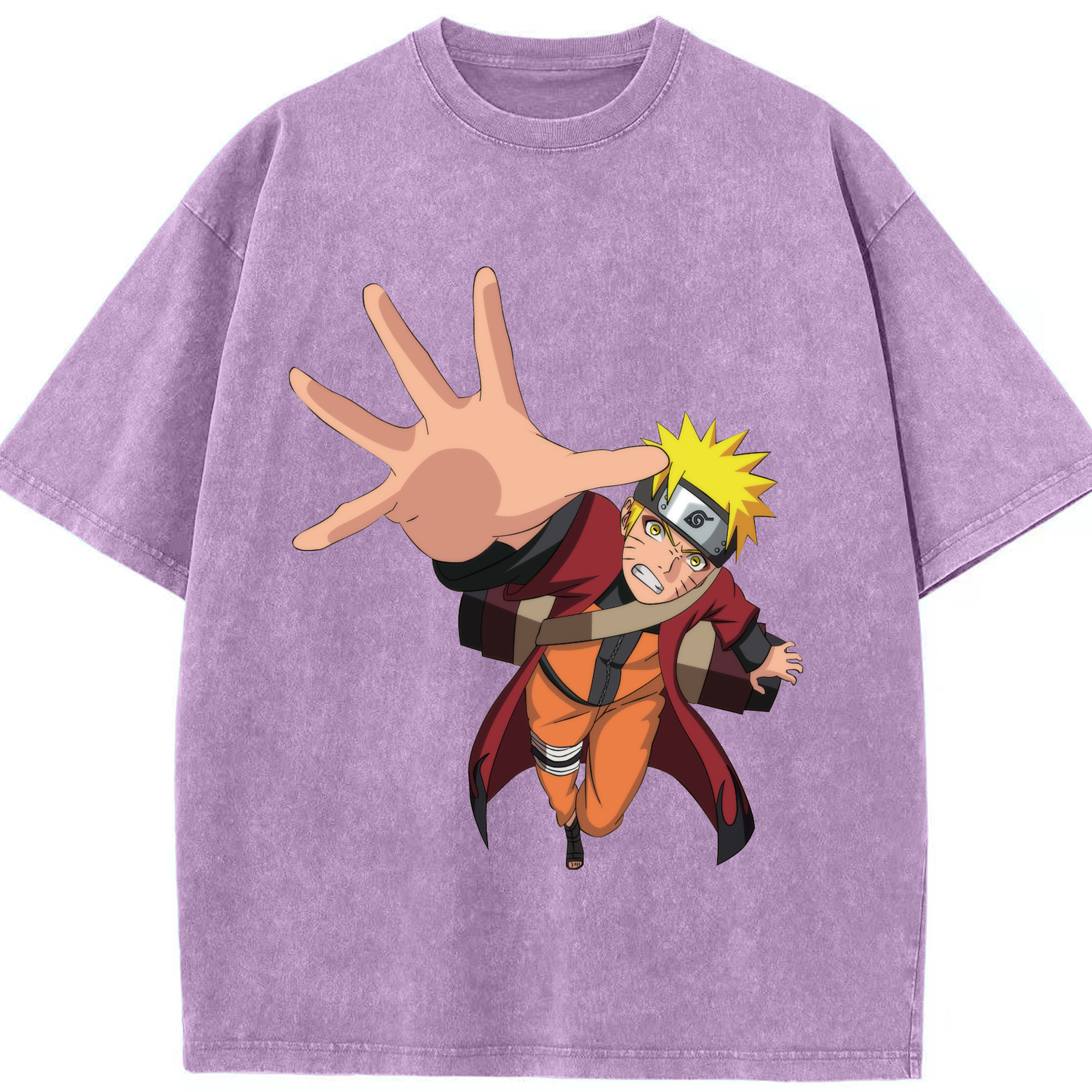 （画像用） NARUTO -ナルト- うずまき ナルト Uzumaki Naruto 綿100% ヴィンテージ風 半袖Tシャツ（フロントプリント）