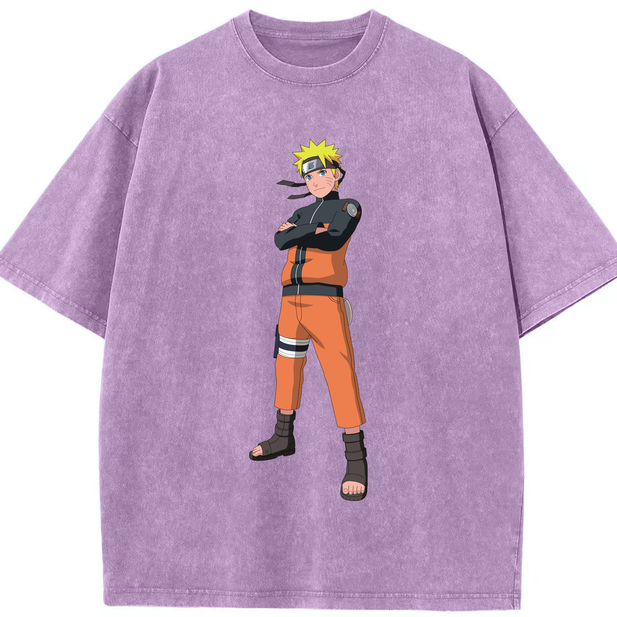 （画像用） NARUTO -ナルト- うずまき ナルト Uzumaki Naruto 綿100% ヴィンテージ風 半袖Tシャツ（フロントプリント）