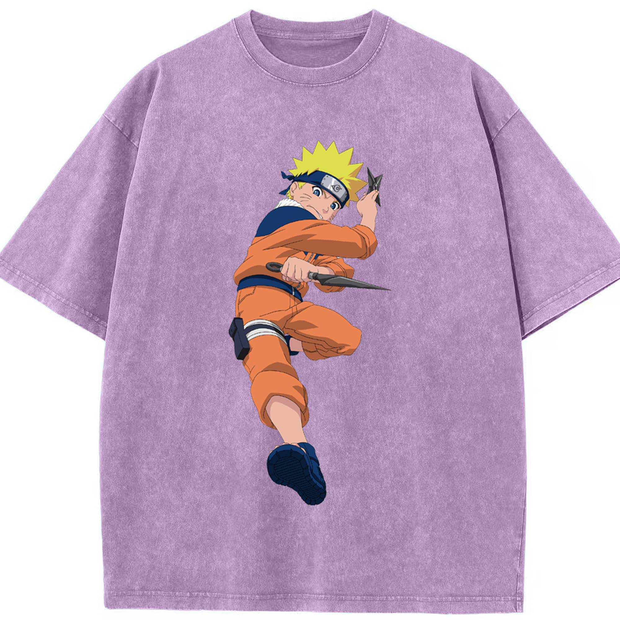 （画像用） NARUTO -ナルト- うずまき ナルト Uzumaki Naruto 綿100% ヴィンテージ風 半袖Tシャツ（フロントプリント）