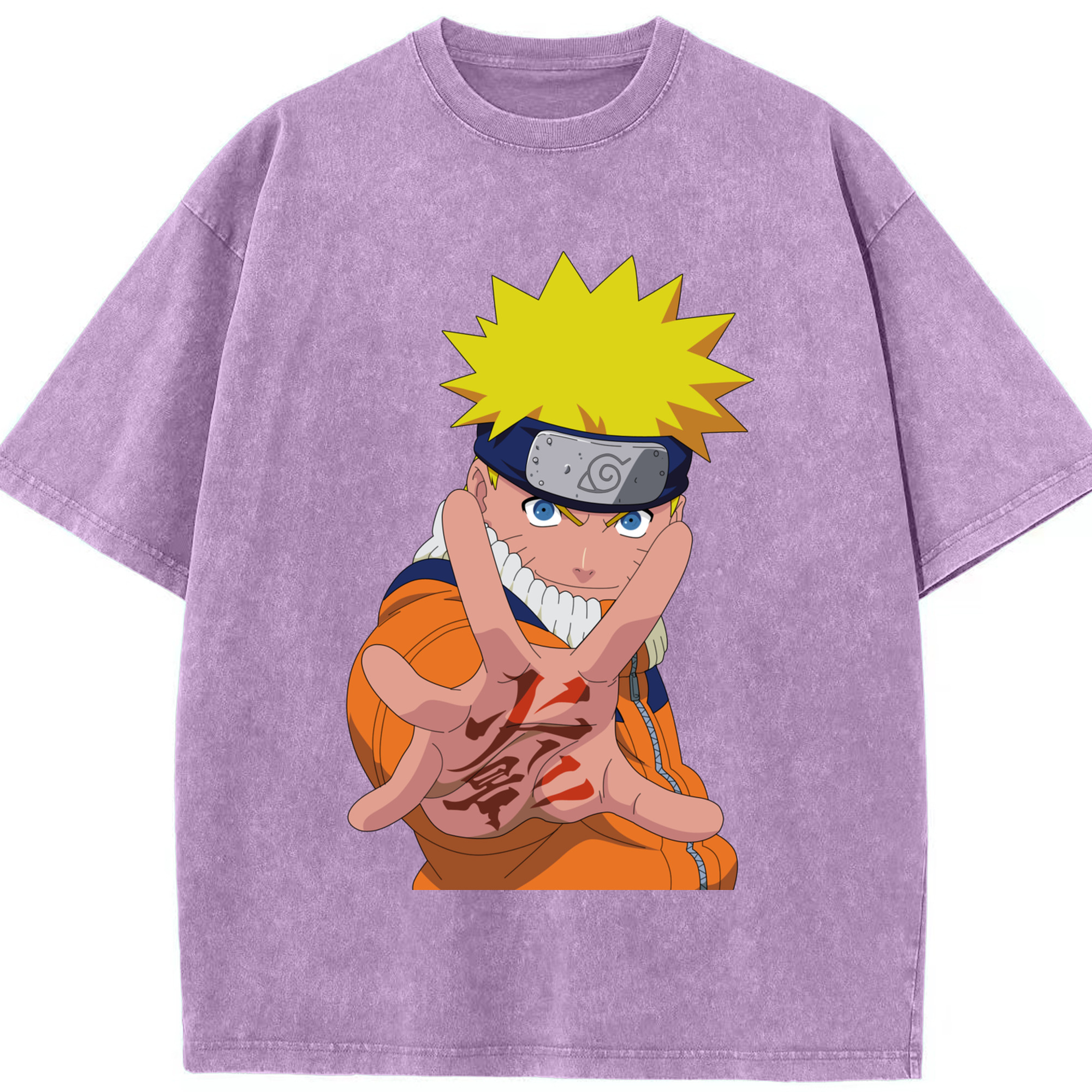 （画像用） NARUTO -ナルト- うずまき ナルト Uzumaki Naruto 綿100% ヴィンテージ風 半袖Tシャツ（フロントプリント）