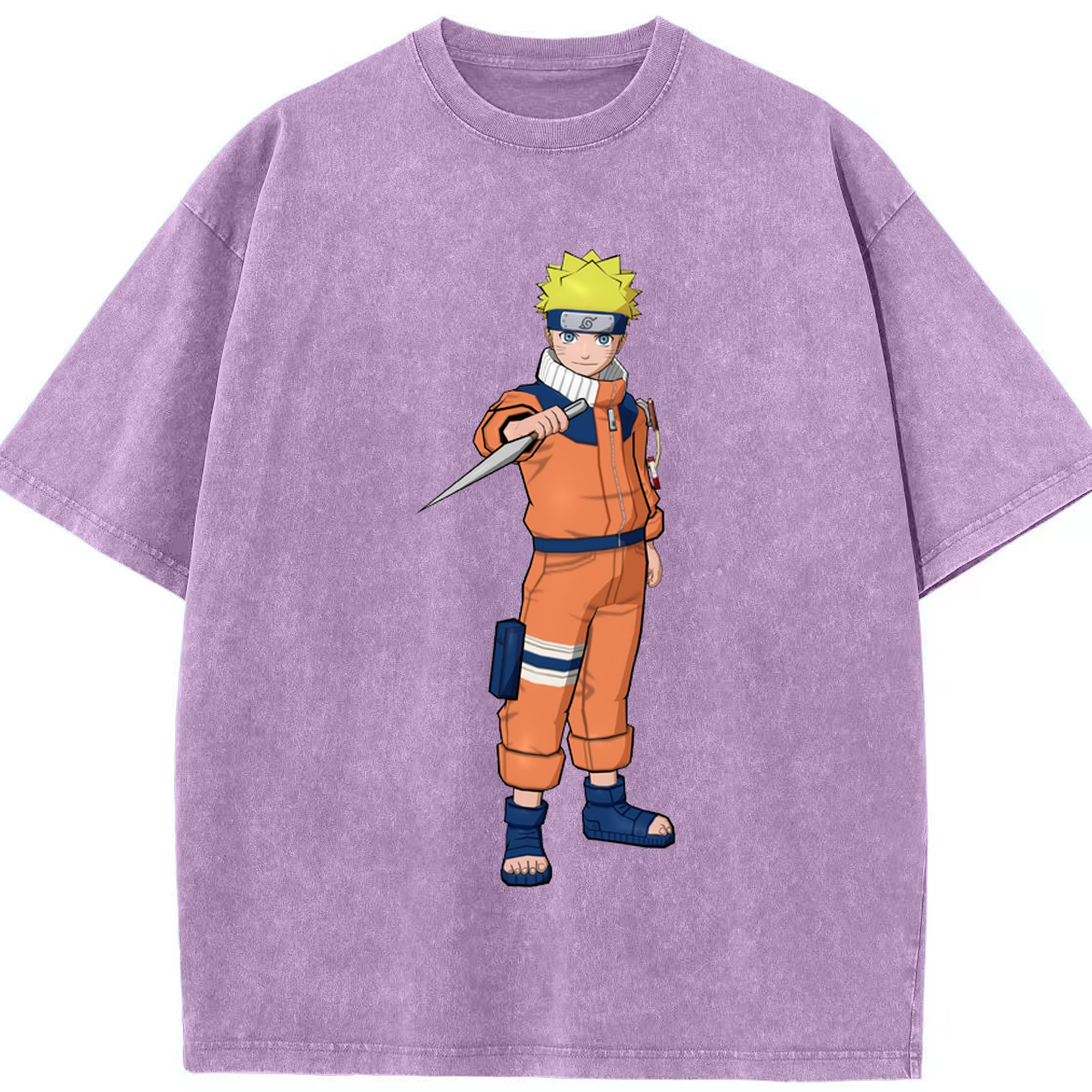 （画像用） NARUTO -ナルト- うずまき ナルト Uzumaki Naruto 綿100% ヴィンテージ風 半袖Tシャツ（フロントプリント）
