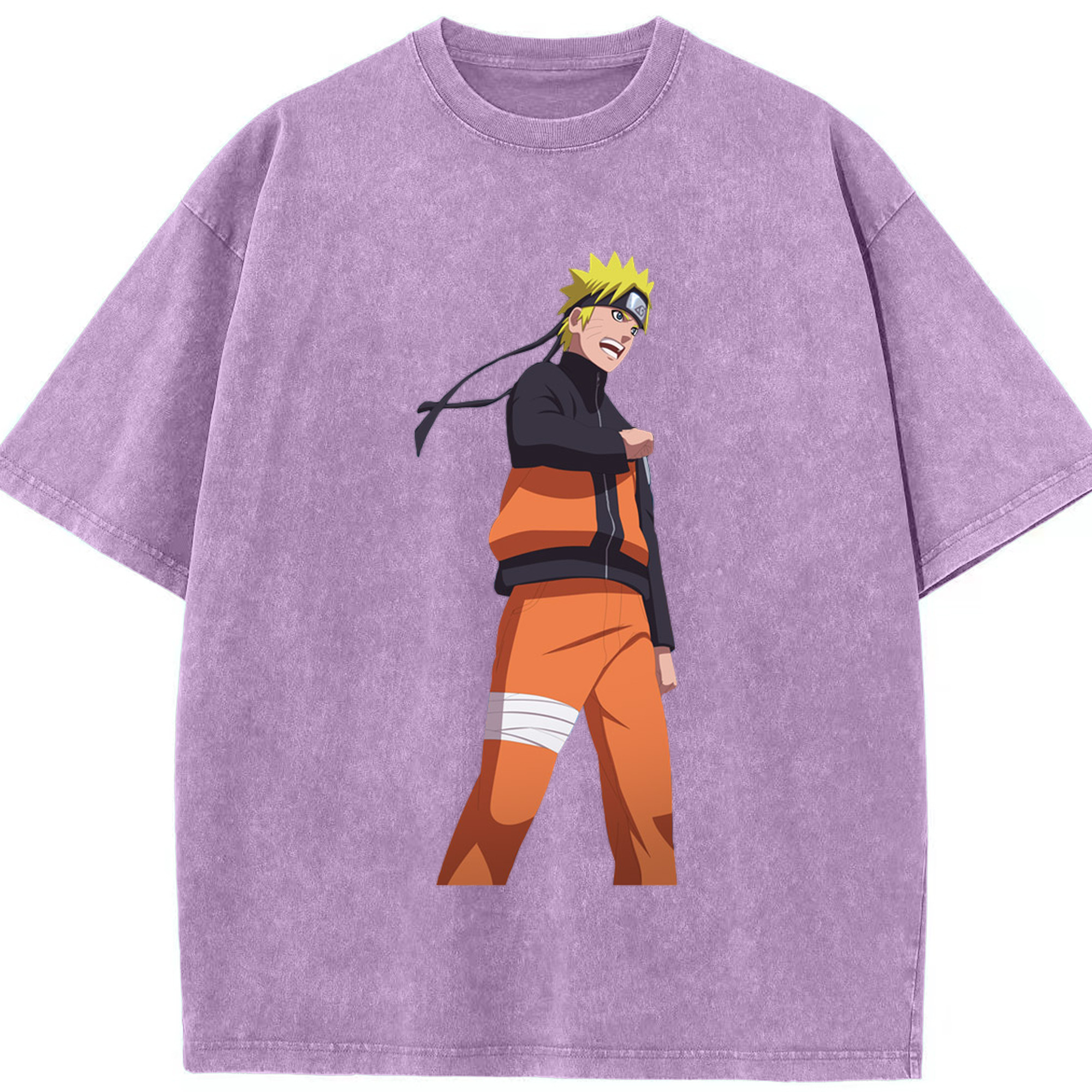 （画像用） NARUTO -ナルト- うずまき ナルト Uzumaki Naruto 綿100% ヴィンテージ風 半袖Tシャツ（フロントプリント）