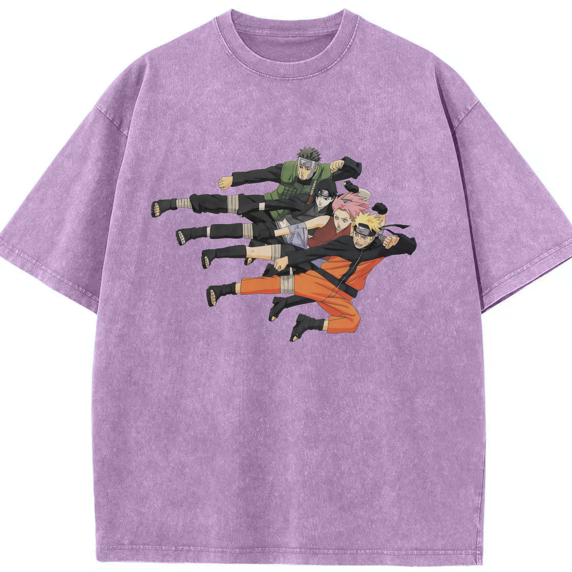 （画像用） NARUTO -ナルト- うずまき ナルト Uzumaki Naruto 綿100% ヴィンテージ風 半袖Tシャツ（フロントプリント）