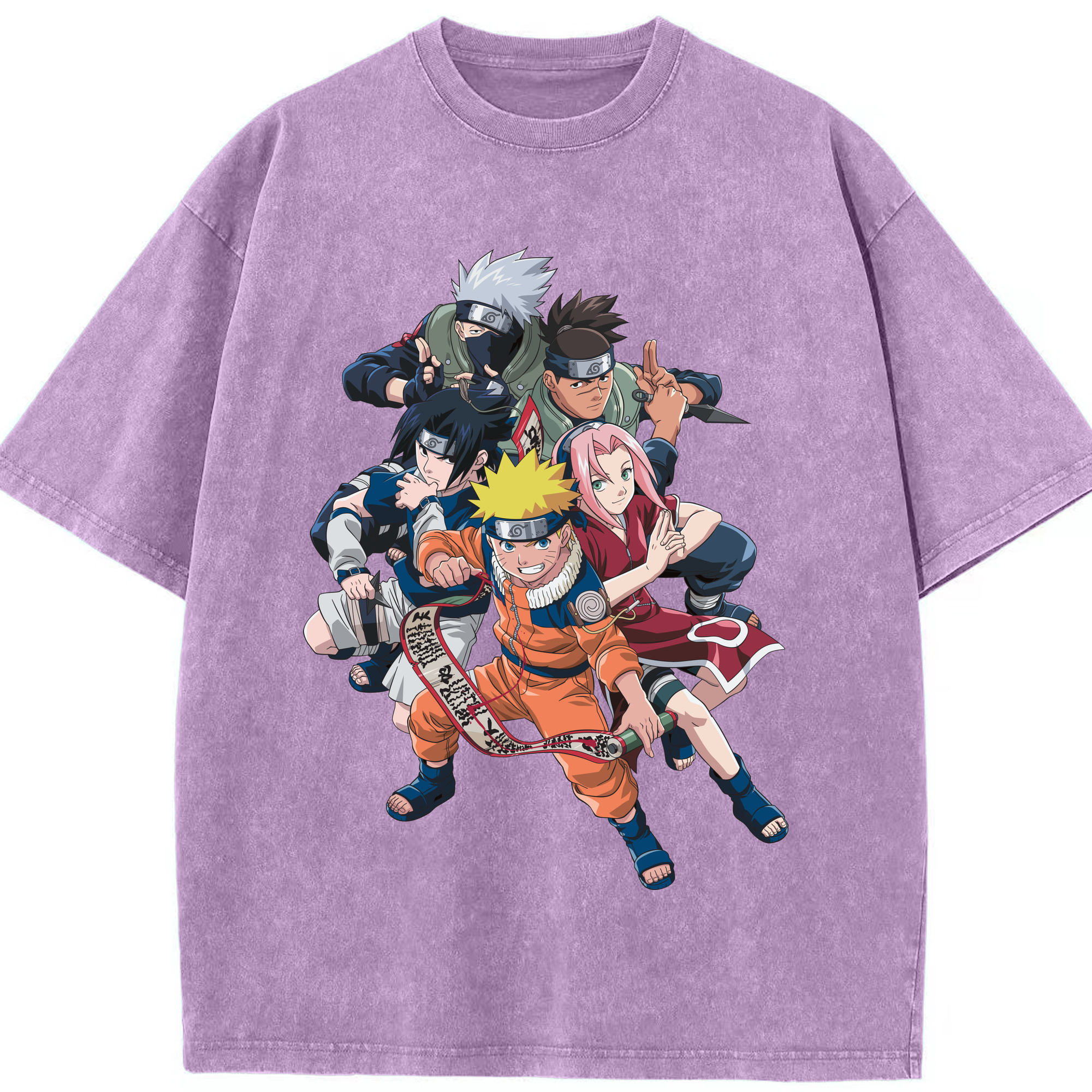 （画像用） NARUTO -ナルト- うずまき ナルト Uzumaki Naruto 綿100% ヴィンテージ風 半袖Tシャツ（フロントプリント）