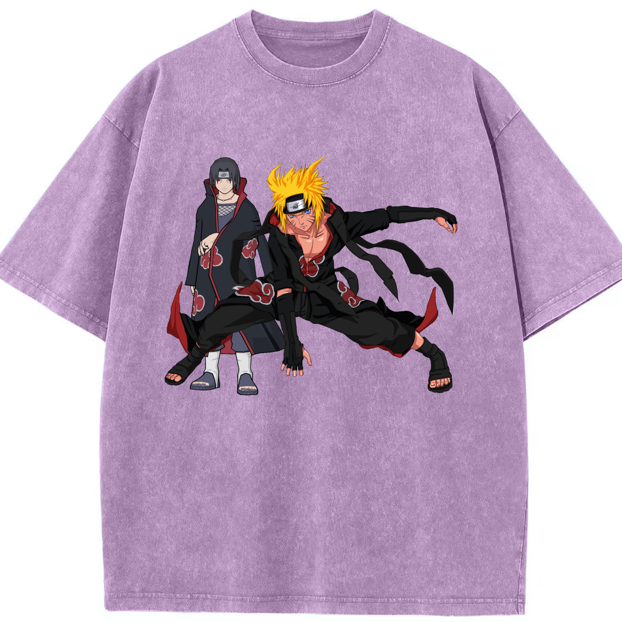 （画像用） NARUTO -ナルト- うずまき ナルト Uzumaki Naruto 綿100% ヴィンテージ風 半袖Tシャツ（フロントプリント）