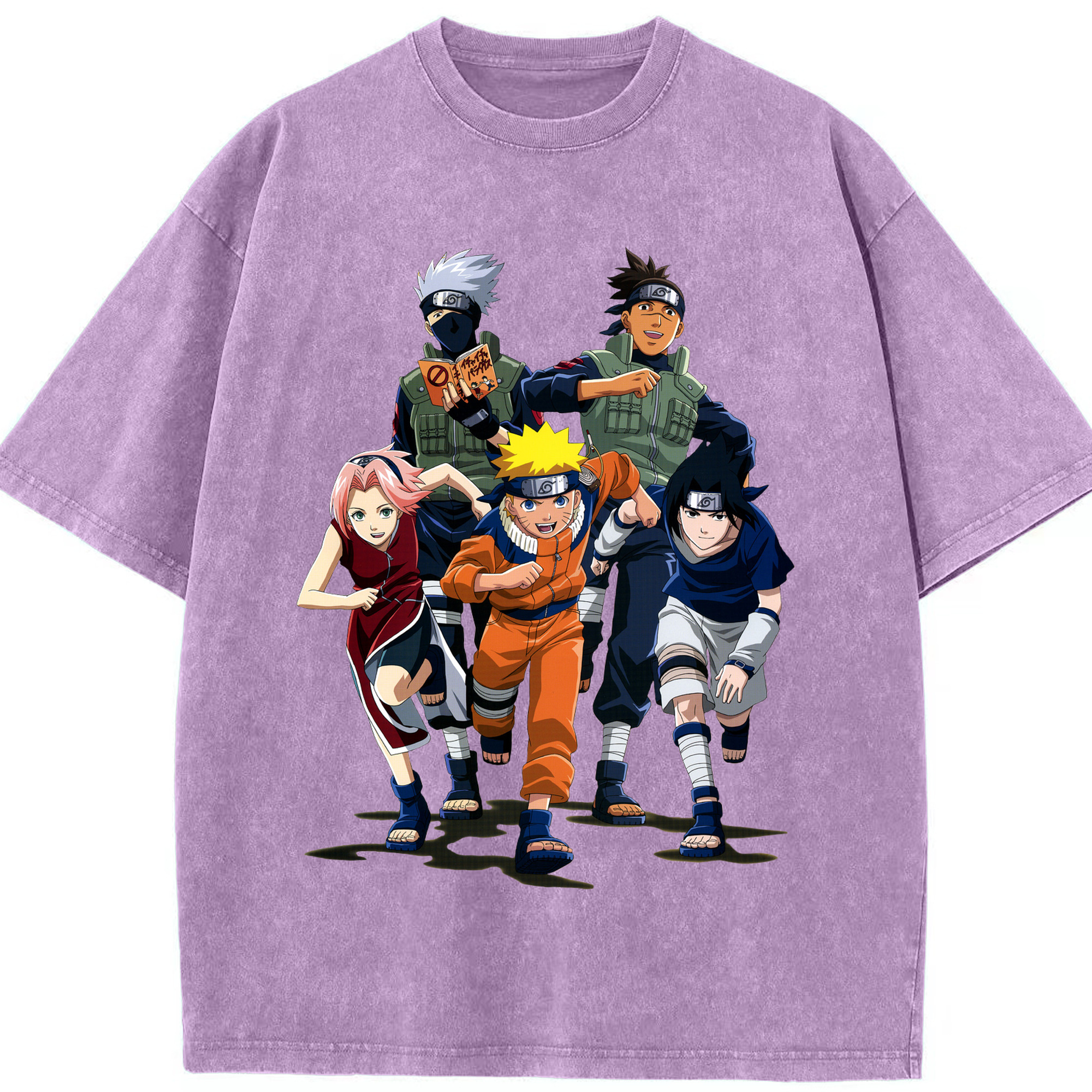（画像用） NARUTO -ナルト- うずまき ナルト Uzumaki Naruto 綿100% ヴィンテージ風 半袖Tシャツ（フロントプリント）
