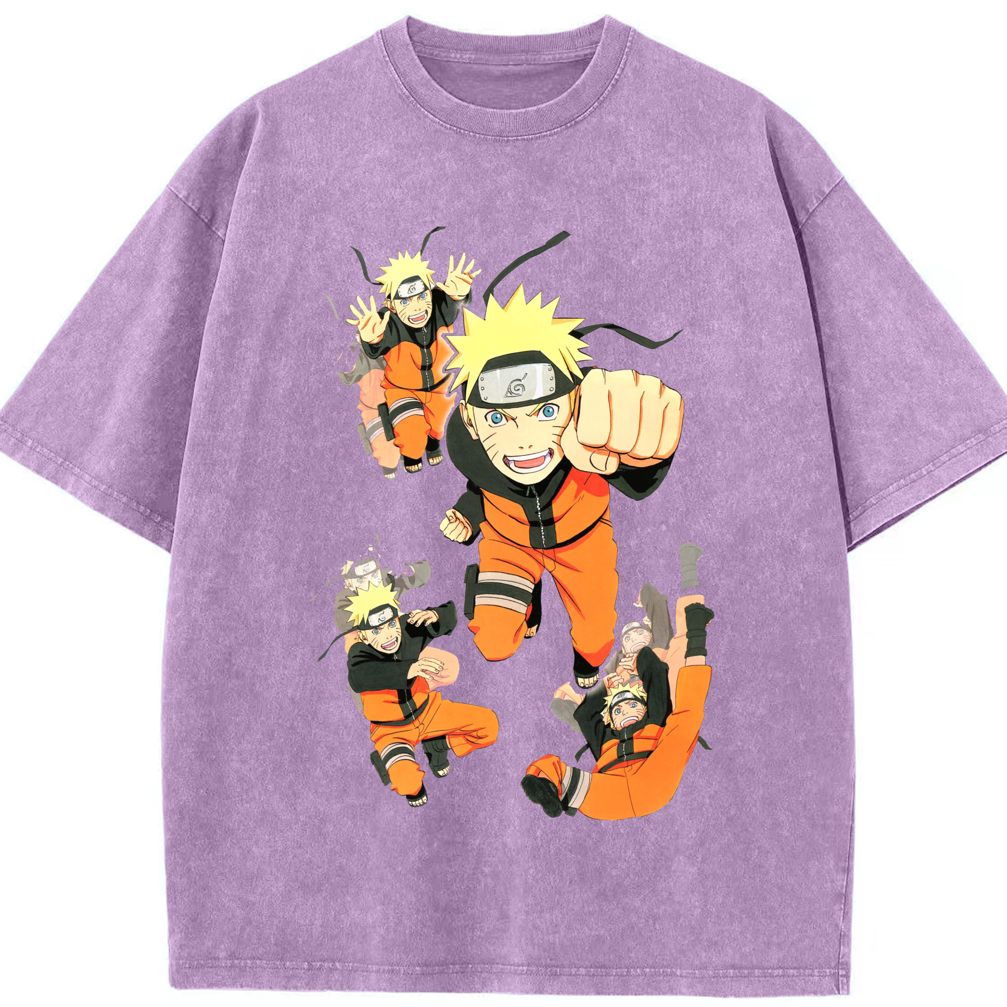 （画像用） NARUTO -ナルト- うずまき ナルト Uzumaki Naruto 綿100% ヴィンテージ風 半袖Tシャツ（フロントプリント）