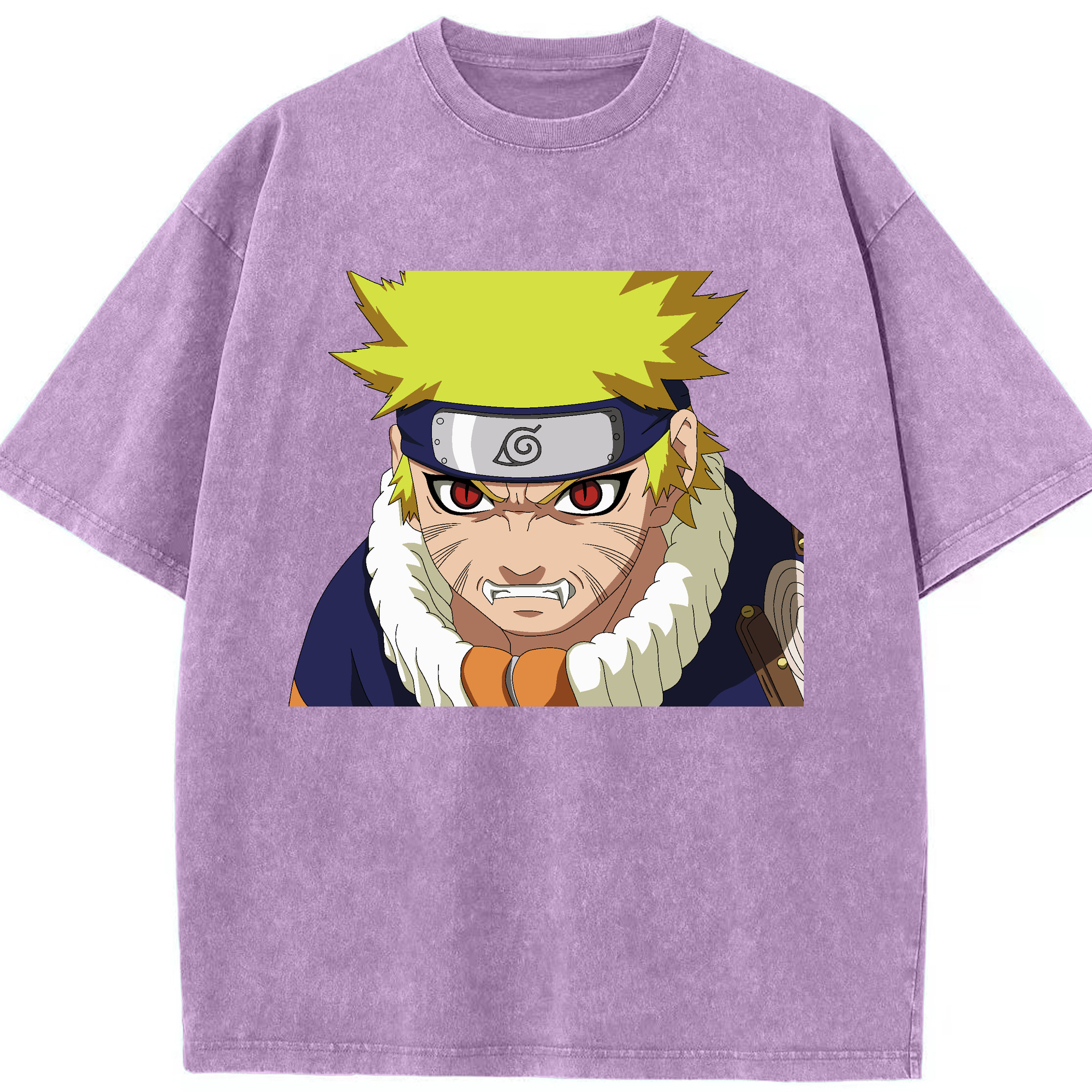 （画像用） NARUTO -ナルト- うずまき ナルト Uzumaki Naruto 綿100% ヴィンテージ風 半袖Tシャツ（フロントプリント）