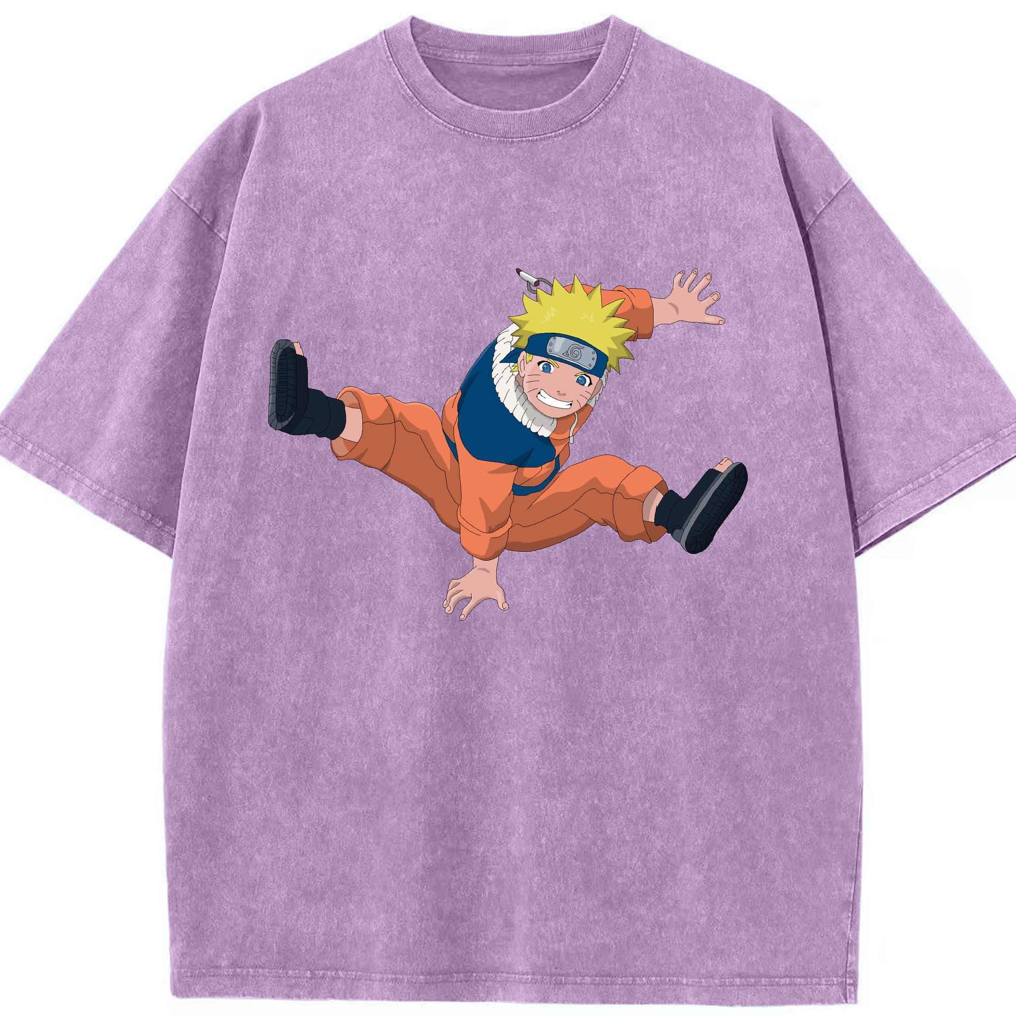 （画像用） NARUTO -ナルト- うずまき ナルト Uzumaki Naruto 綿100% ヴィンテージ風 半袖Tシャツ（フロントプリント）