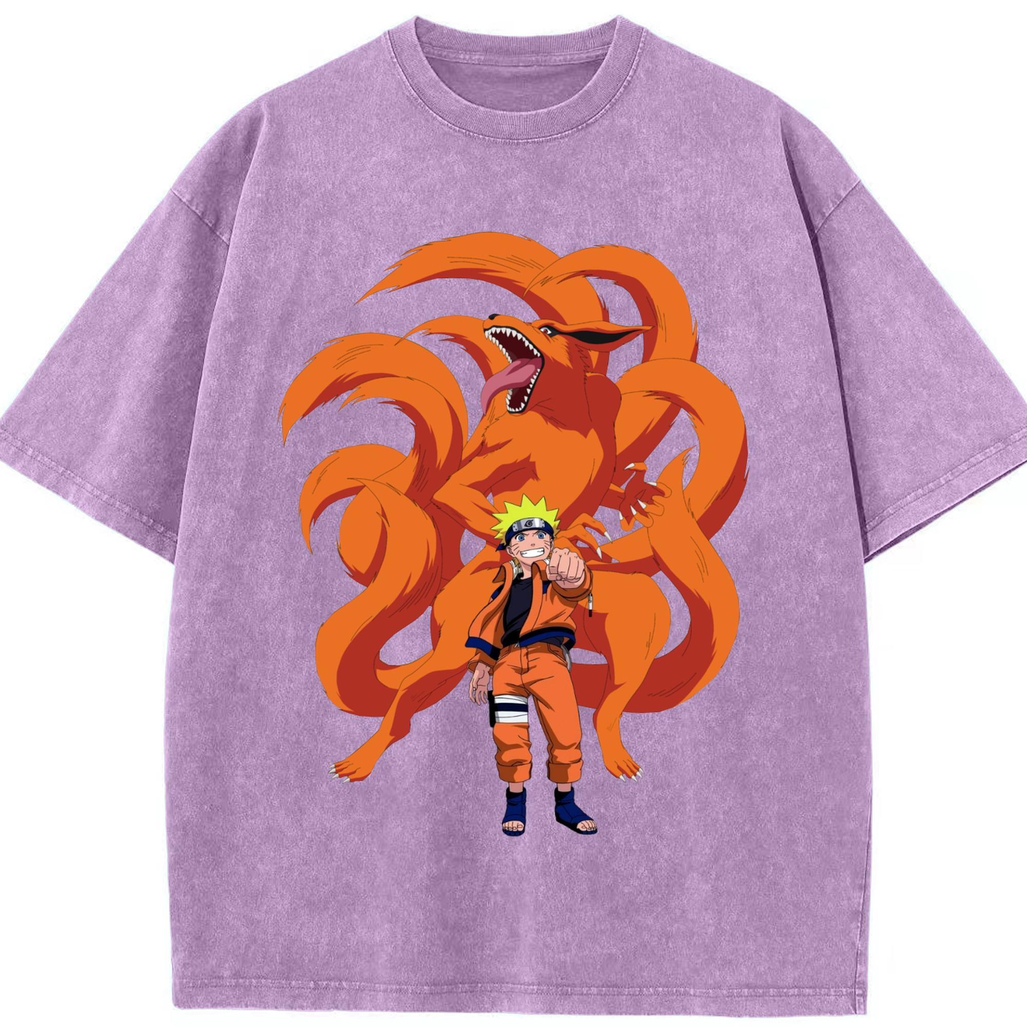 （画像用） NARUTO -ナルト- うずまき ナルト Uzumaki Naruto 綿100% ヴィンテージ風 半袖Tシャツ（フロントプリント）