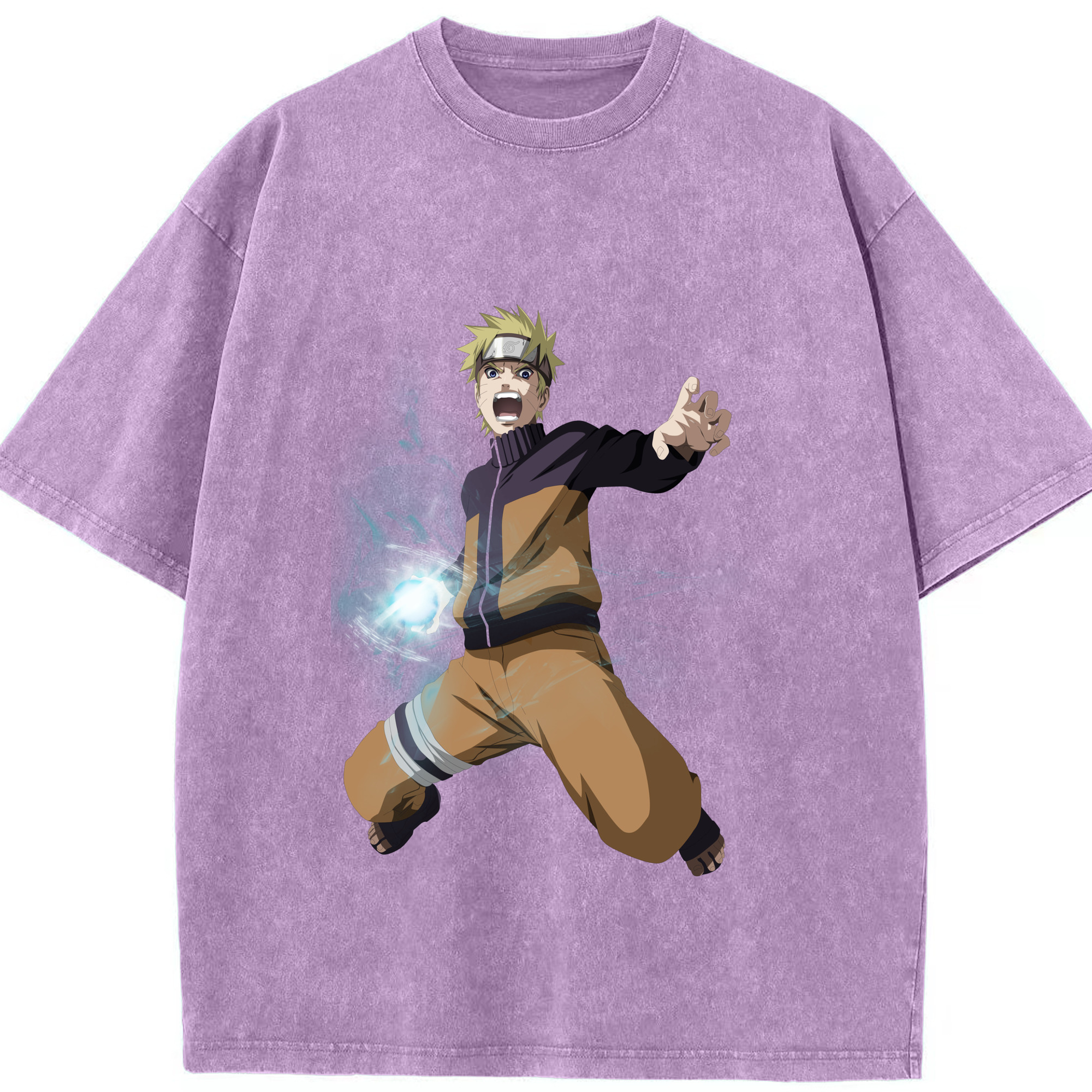 （画像用） NARUTO -ナルト- うずまき ナルト Uzumaki Naruto 綿100% ヴィンテージ風 半袖Tシャツ（フロントプリント）