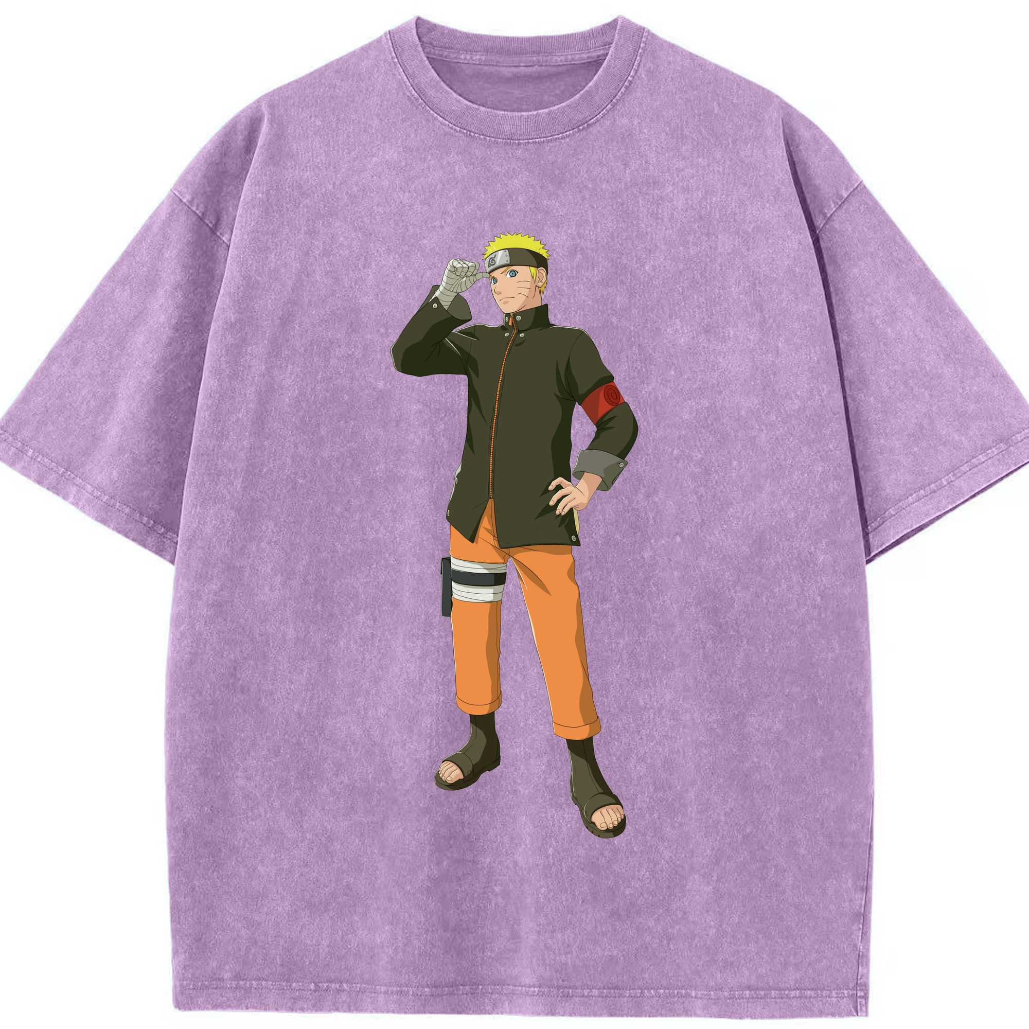 （画像用） NARUTO -ナルト- うずまき ナルト Uzumaki Naruto 綿100% ヴィンテージ風 半袖Tシャツ（フロントプリント）