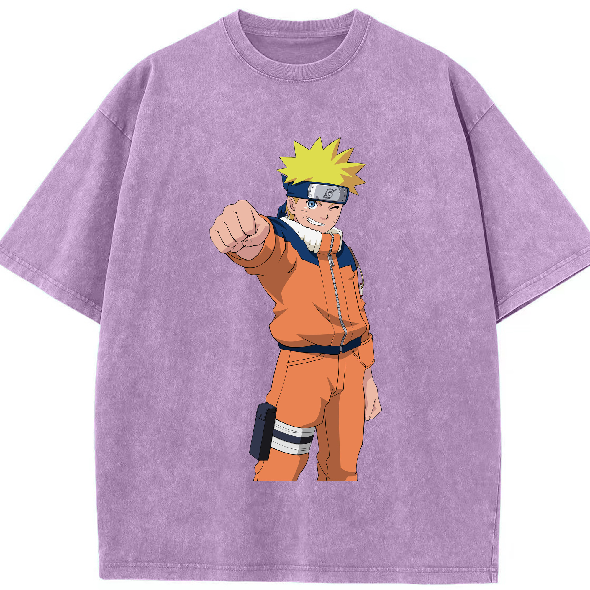 （画像用） NARUTO -ナルト- うずまき ナルト Uzumaki Naruto 綿100% ヴィンテージ風 半袖Tシャツ（フロントプリント）