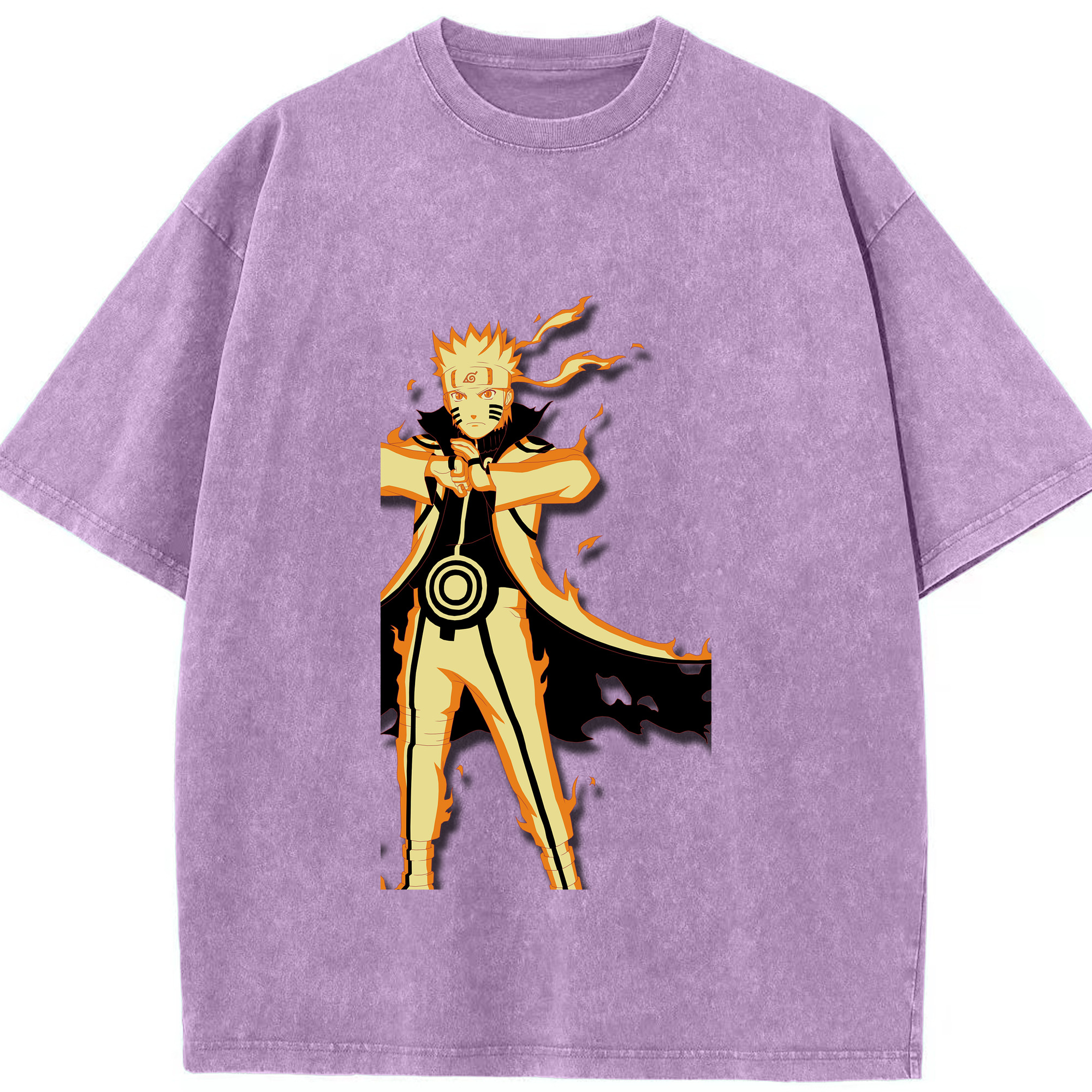 （画像用） NARUTO -ナルト- うずまき ナルト Uzumaki Naruto 綿100% ヴィンテージ風 半袖Tシャツ（フロントプリント）