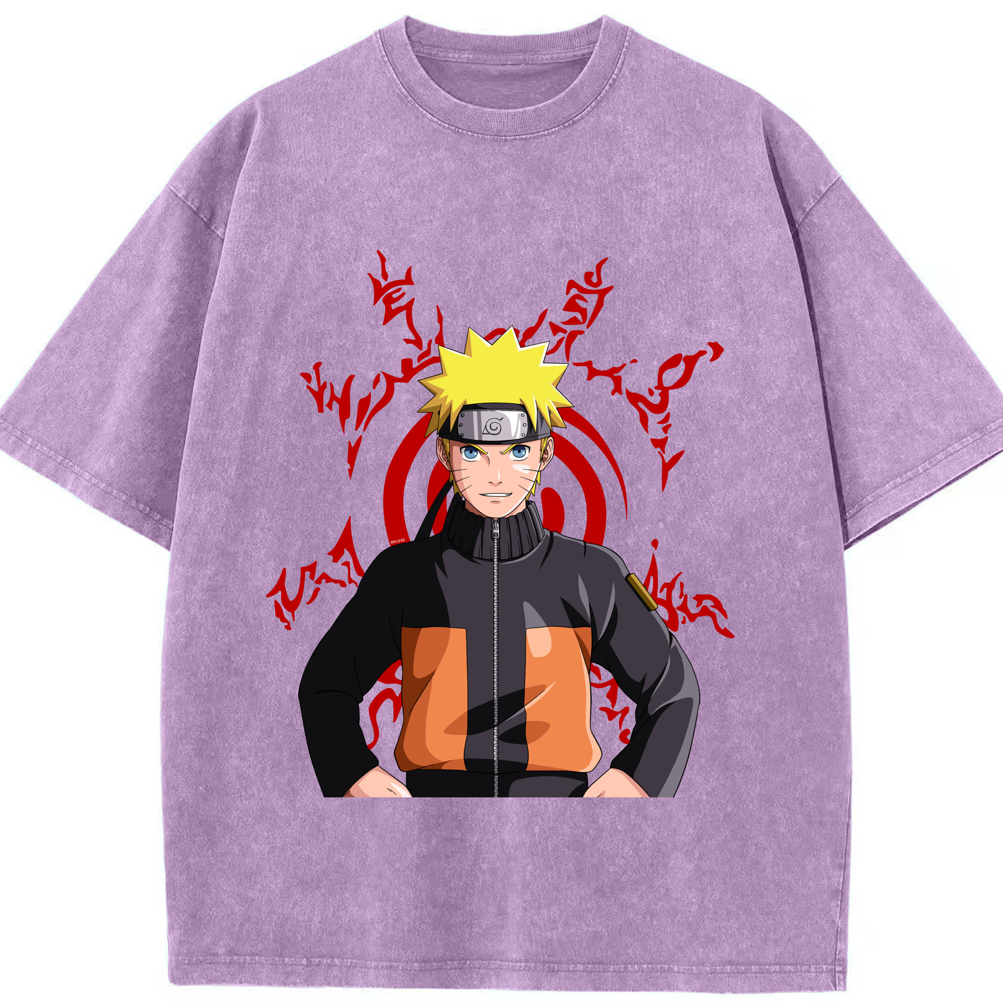 （画像用） NARUTO -ナルト- うずまき ナルト Uzumaki Naruto 綿100% ヴィンテージ風 半袖Tシャツ（フロントプリント）