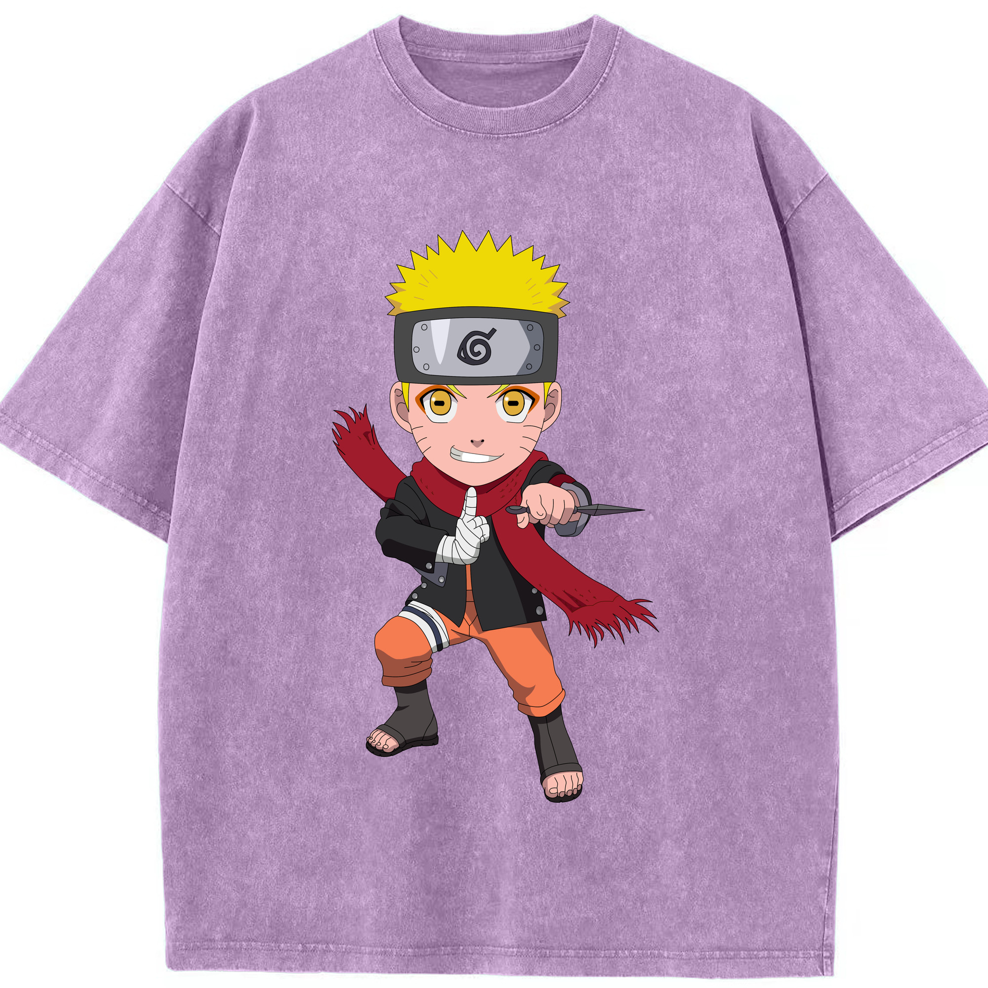 （画像用） NARUTO -ナルト- うずまき ナルト Uzumaki Naruto 綿100% ヴィンテージ風 半袖Tシャツ（フロントプリント）
