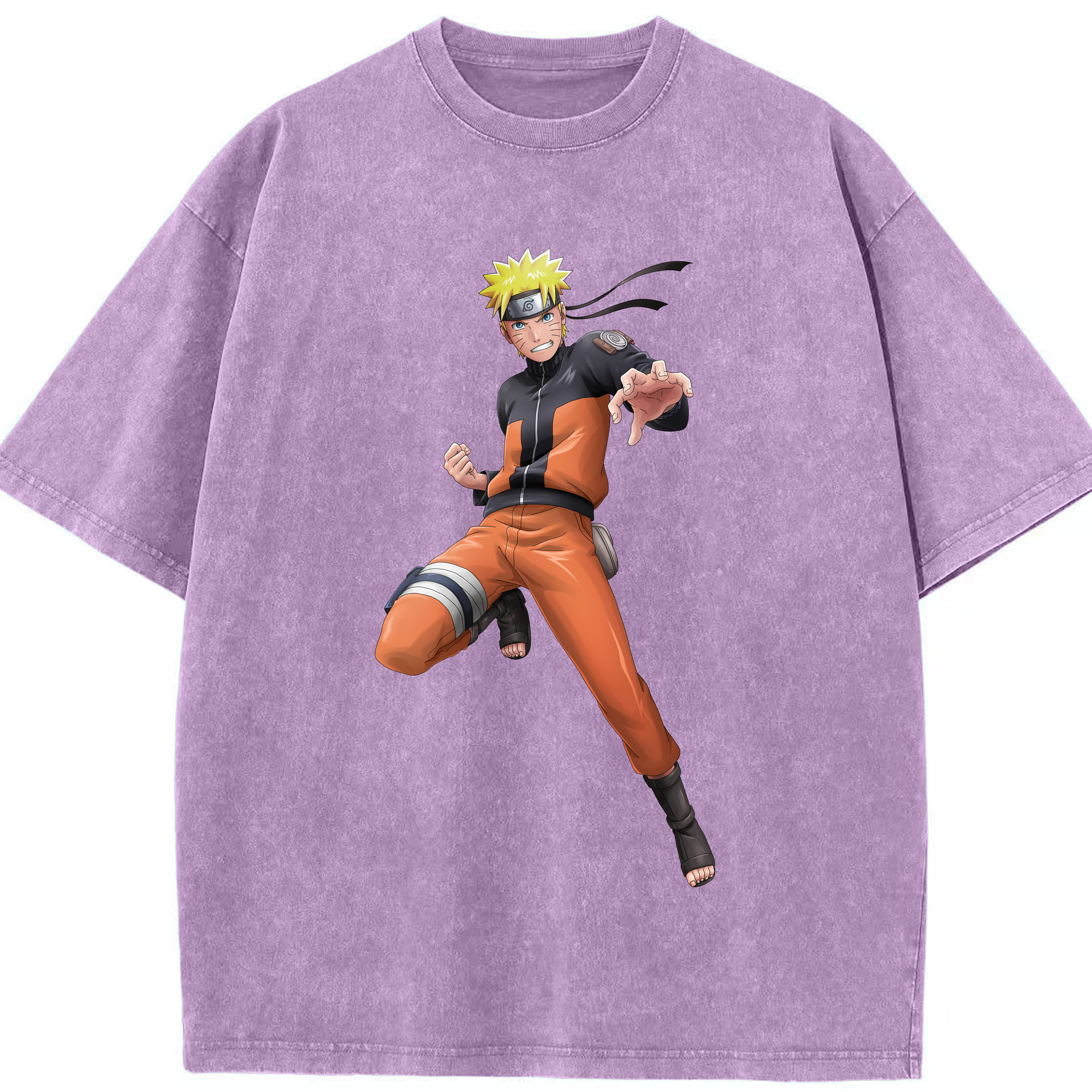 （画像用） NARUTO -ナルト- うずまき ナルト Uzumaki Naruto 綿100% ヴィンテージ風 半袖Tシャツ（フロントプリント）